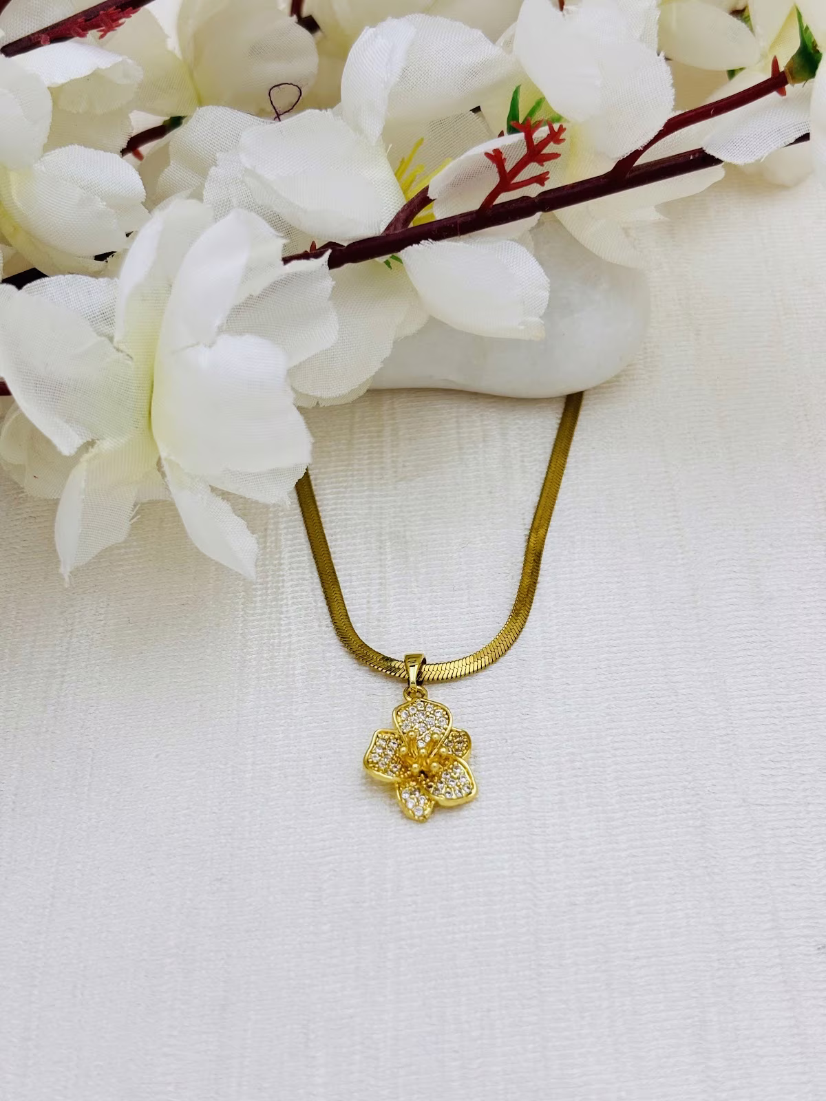 Pavé Floral Pendant