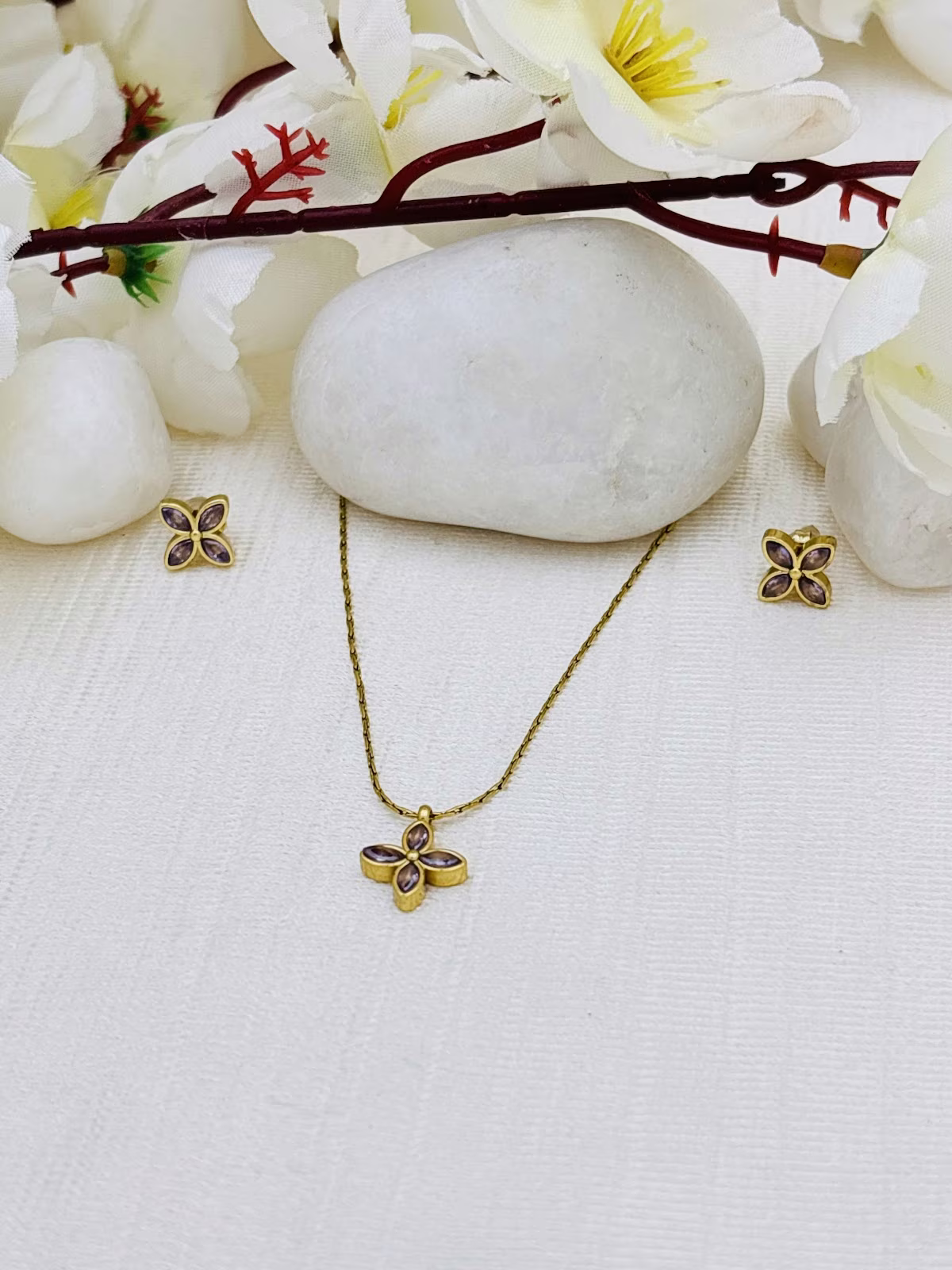 Marquise Pendant Set
