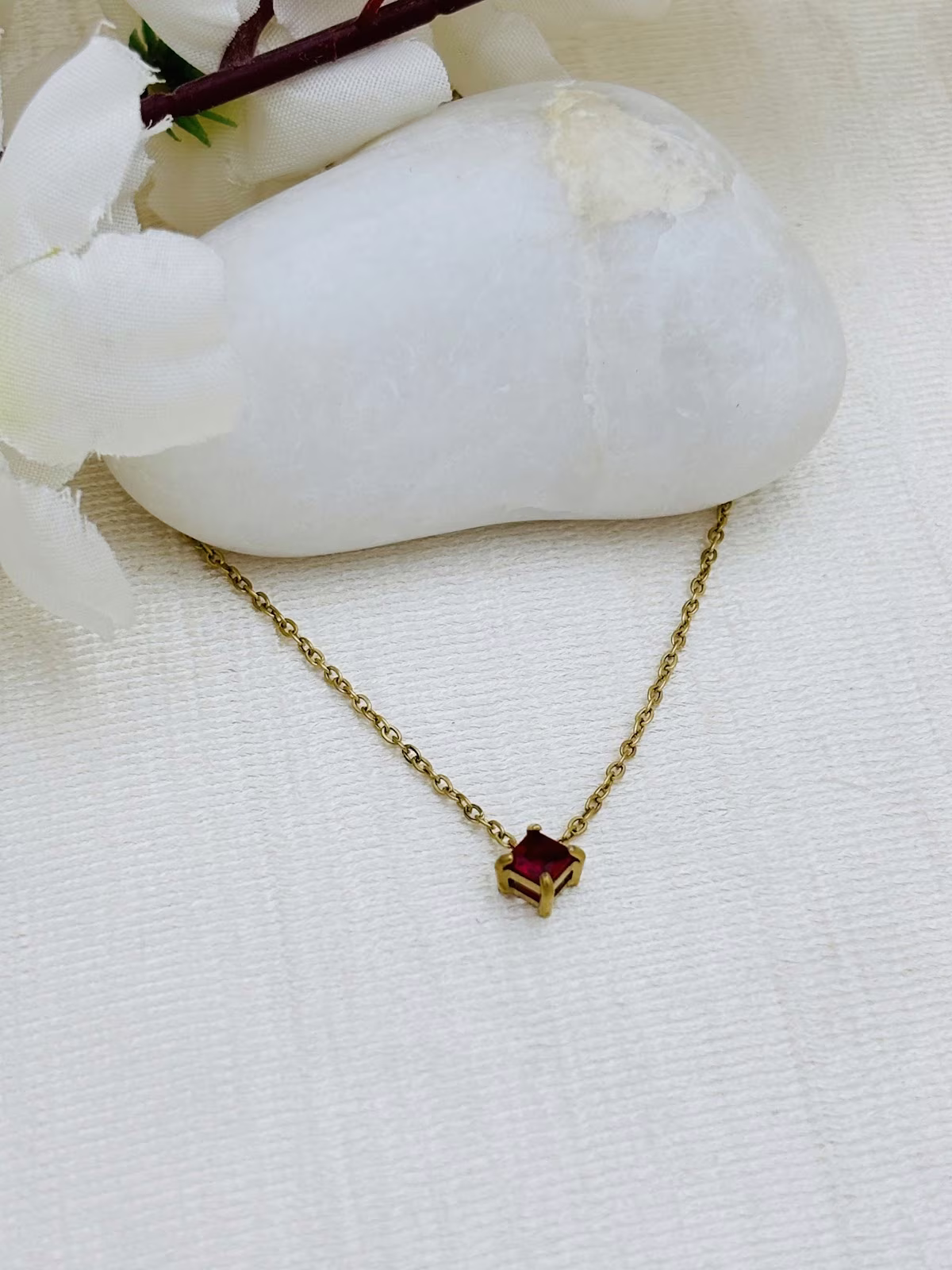 Square Gem Pendant