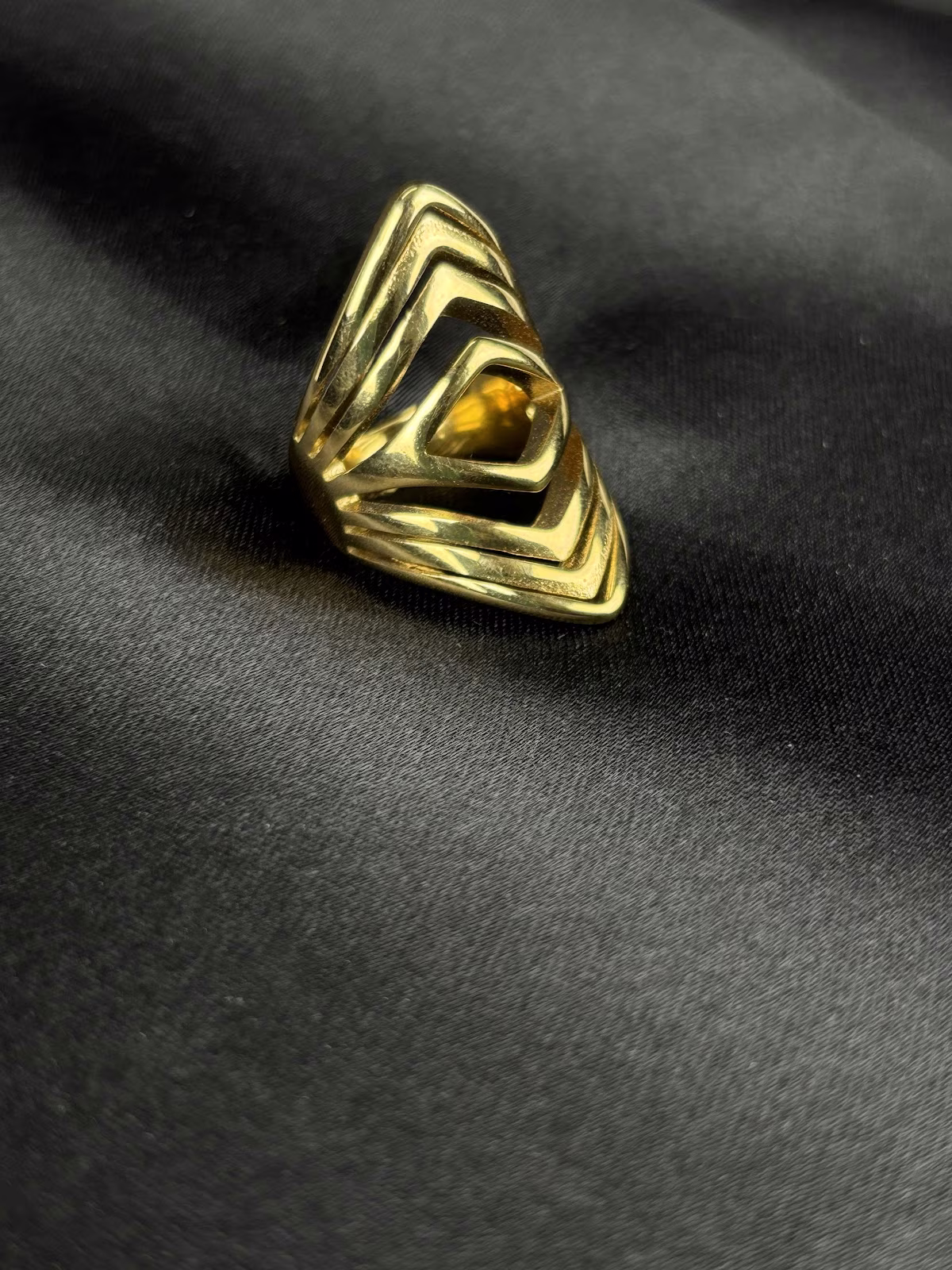 Golden Chevron Ring