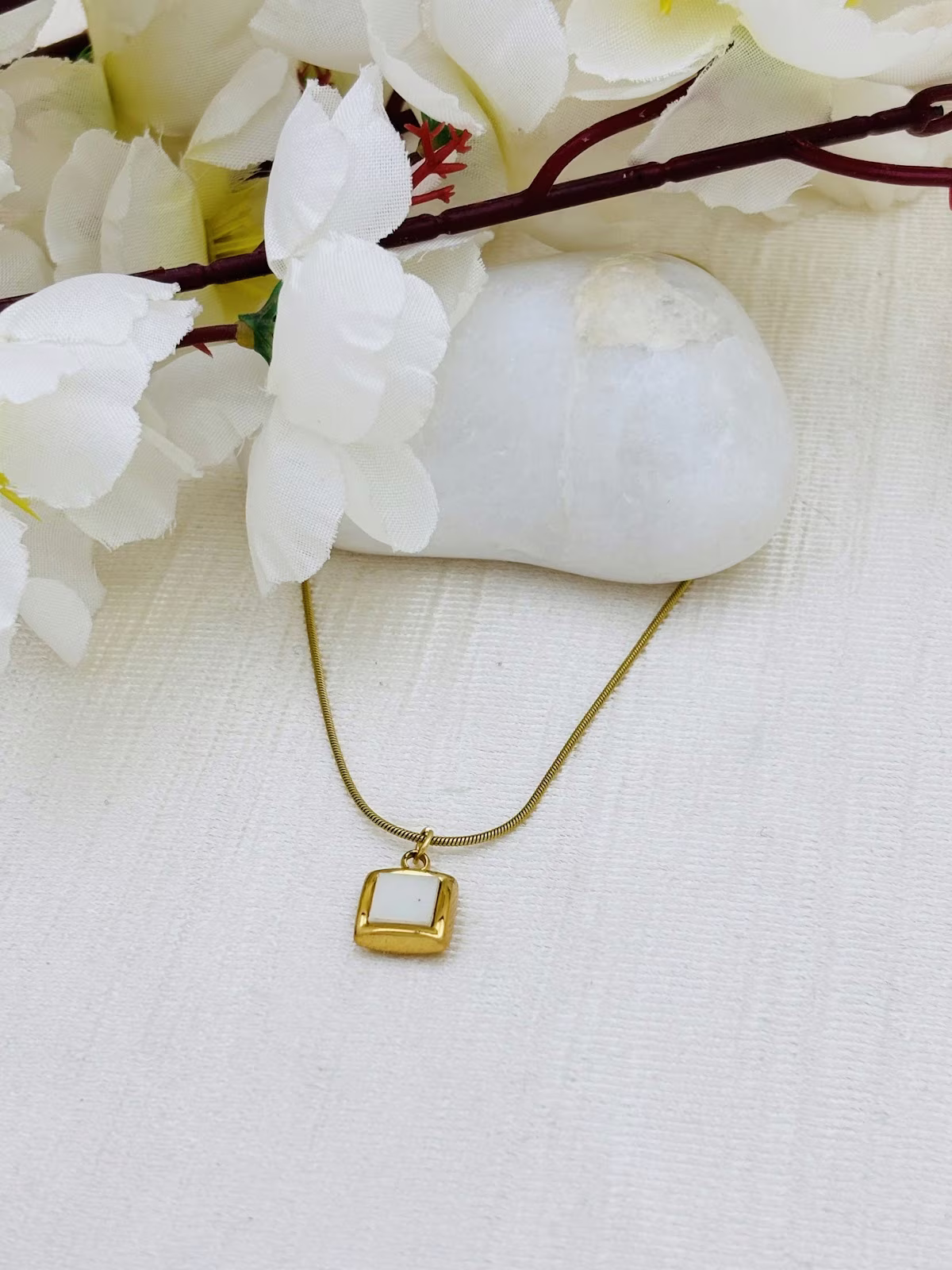 Geometric Square Pendant