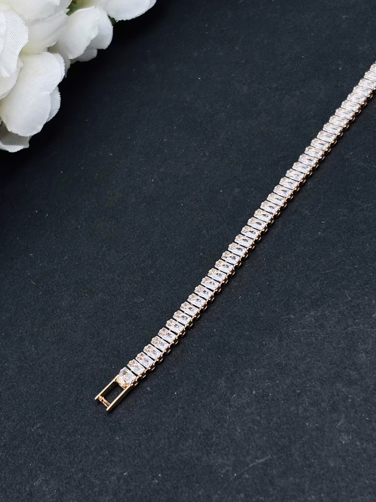 Classic Tennis Bracelet – Rose-Gold Plated