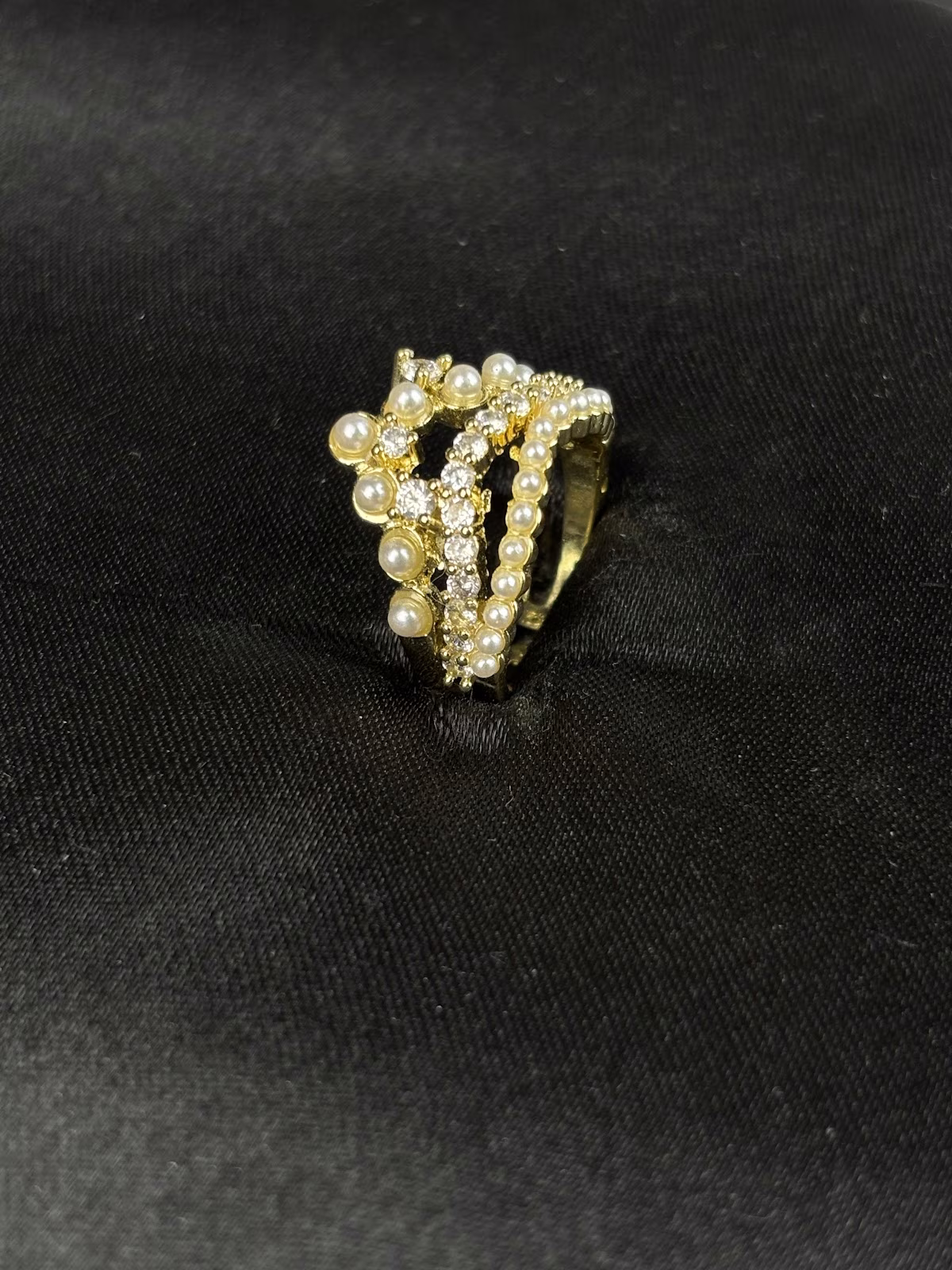 Cascading Pearl Ring