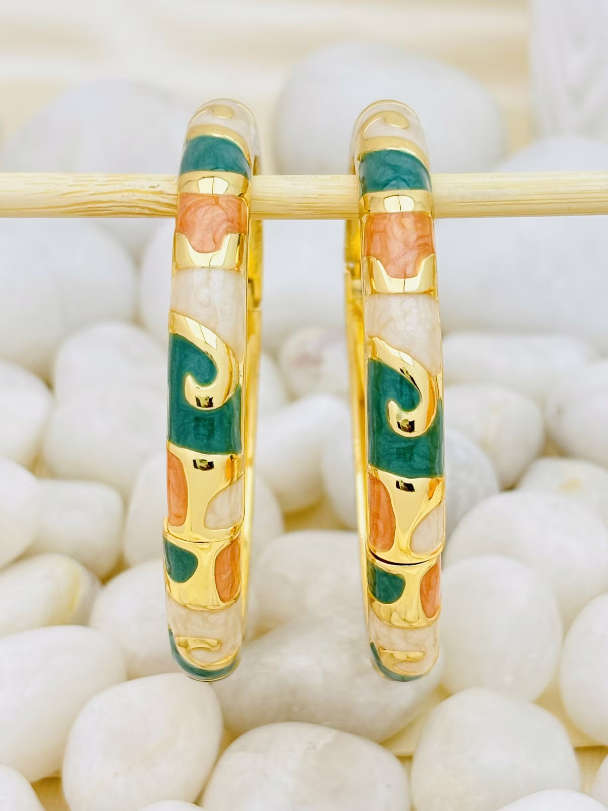 Classic Curl Meenakari – Gold Plated