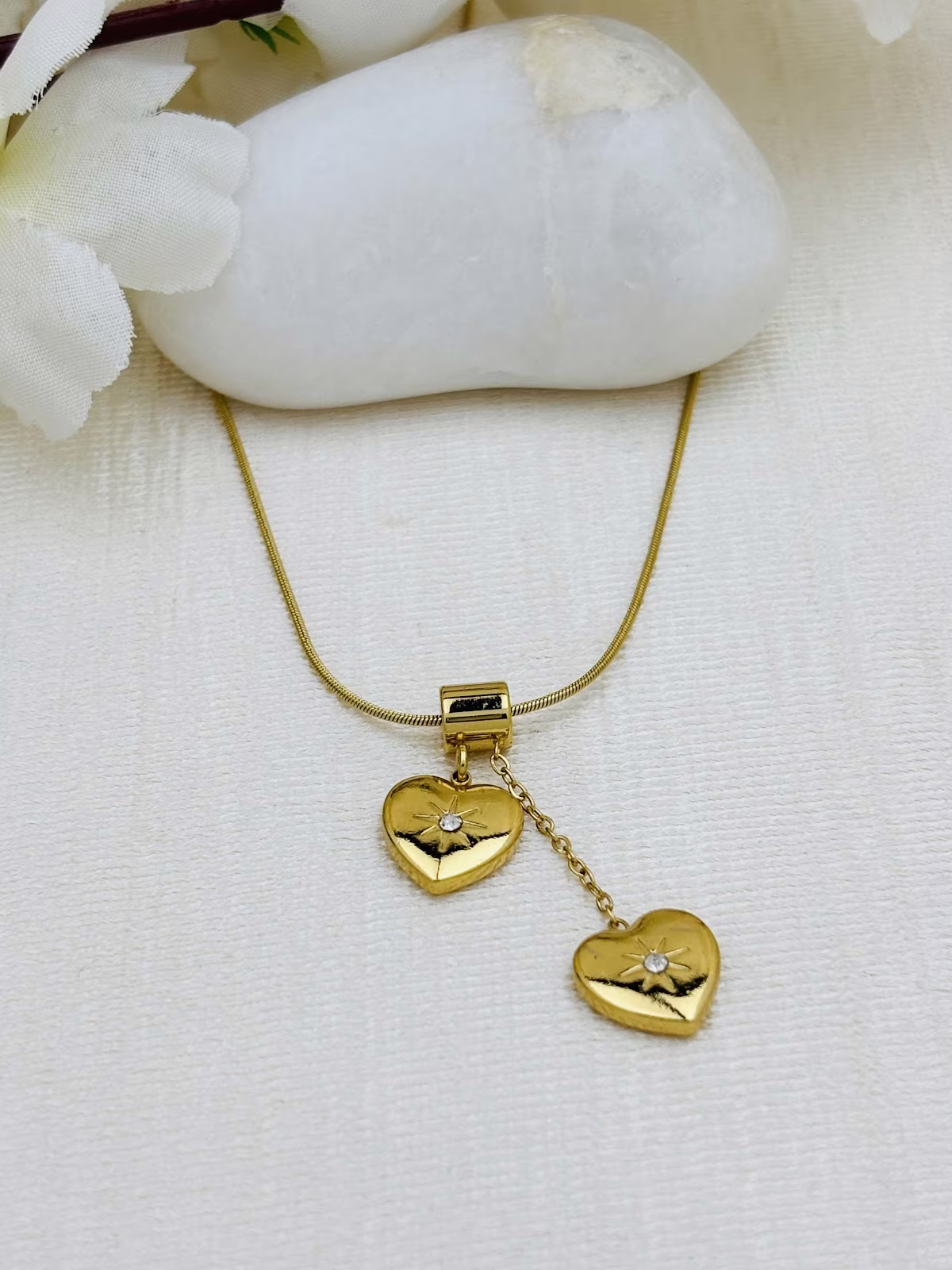 Twin Heart Dangle