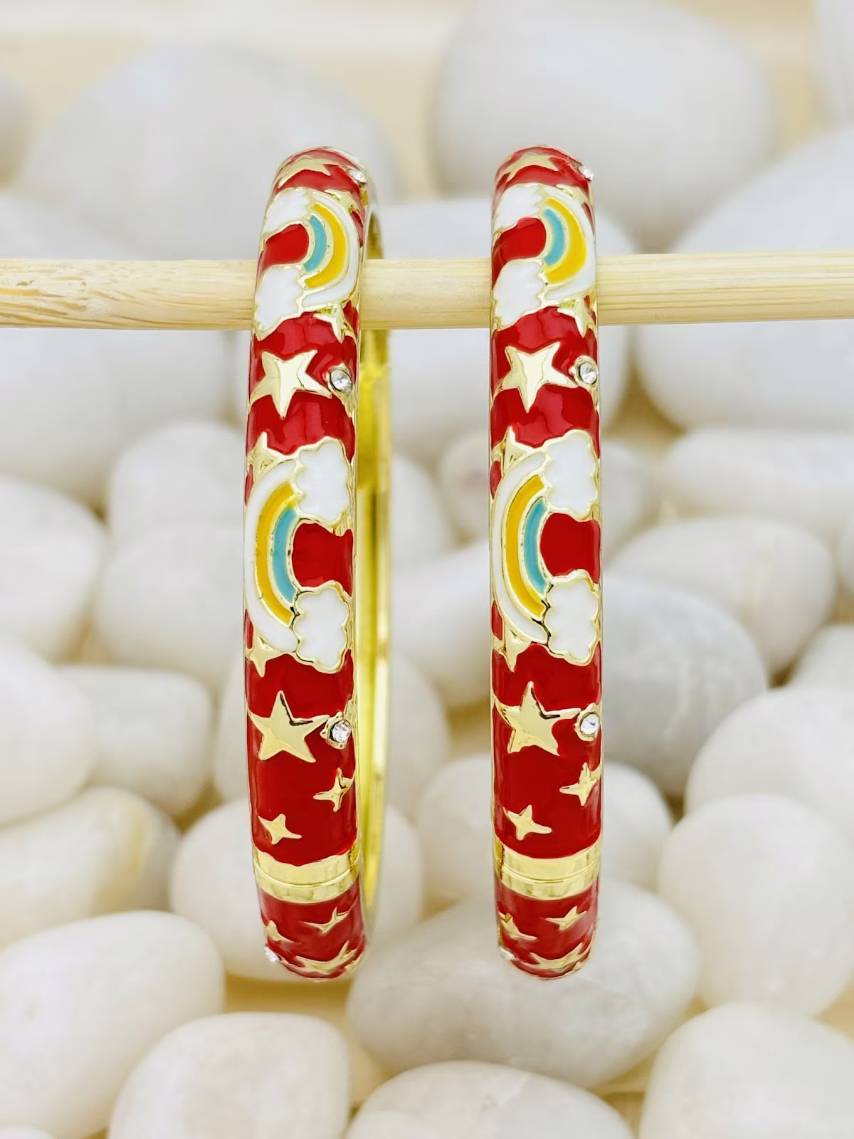 Crimson Star Meenakari