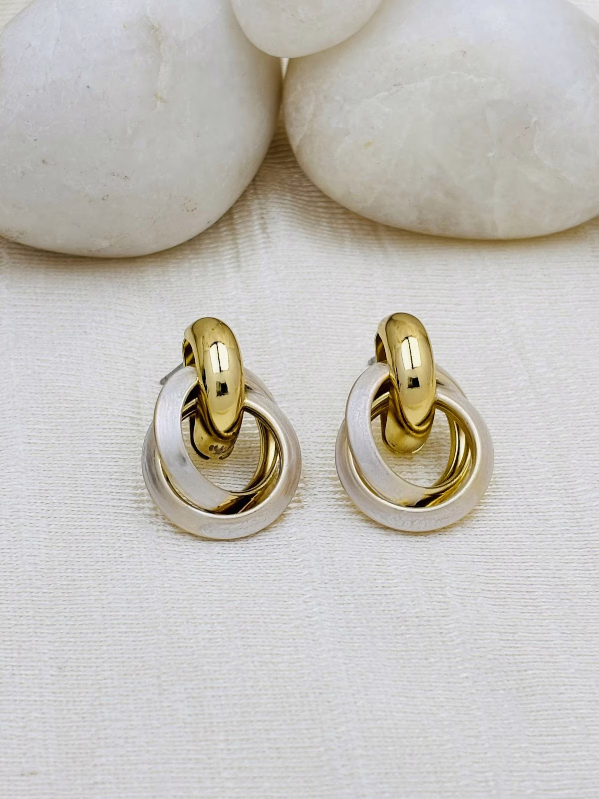 Orbit Enamel Studs – White