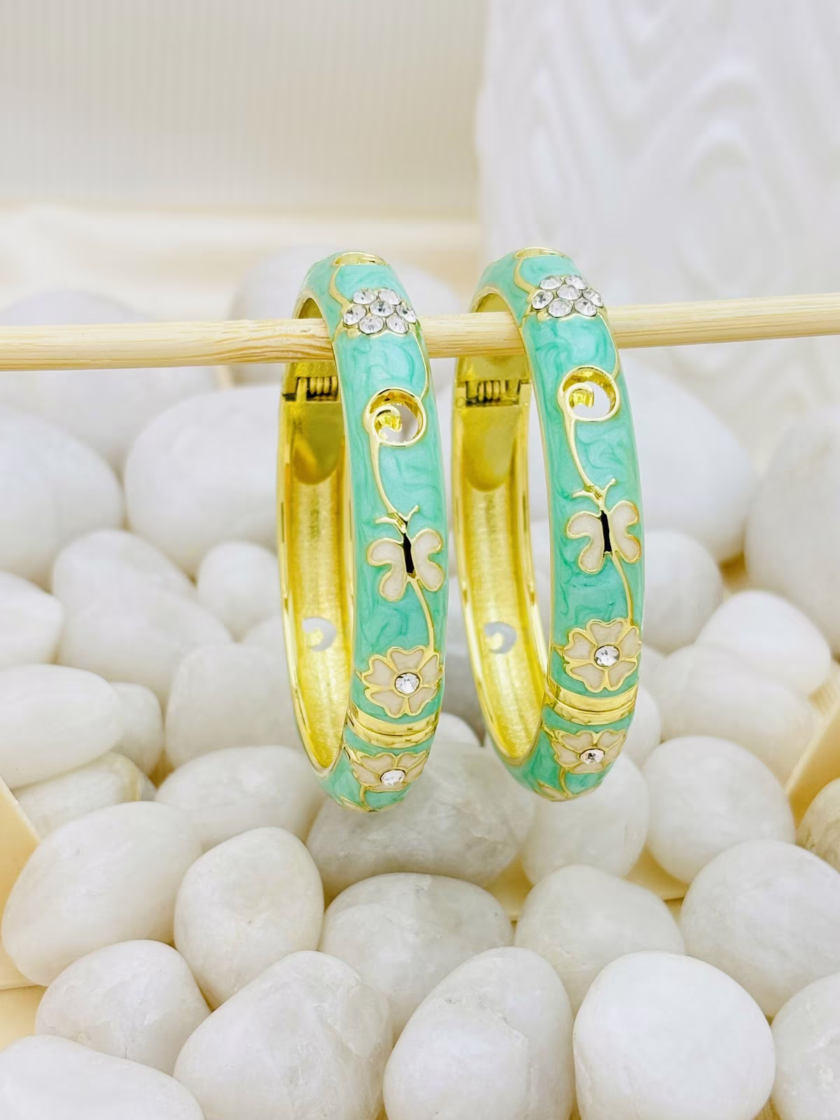 Crystal Garden Meenakari – Mint