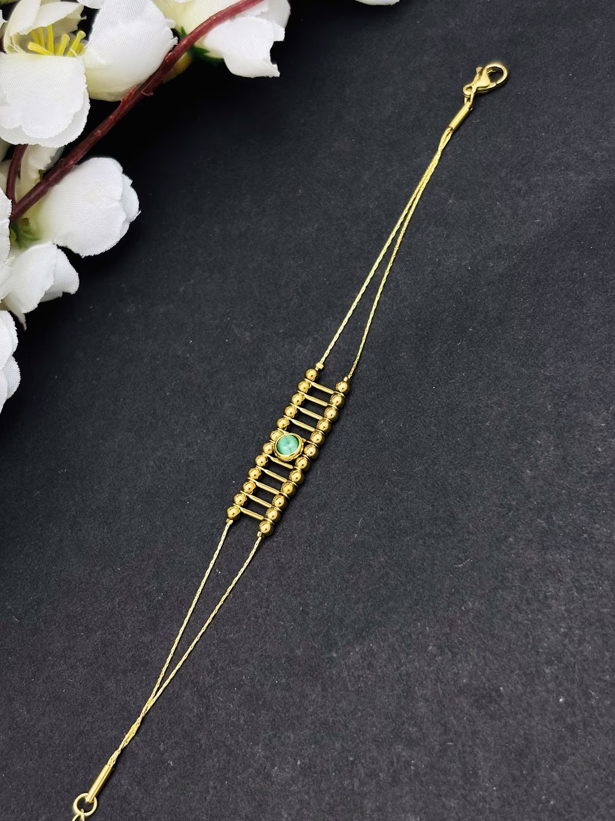 Gem Rail Bracelet – Green