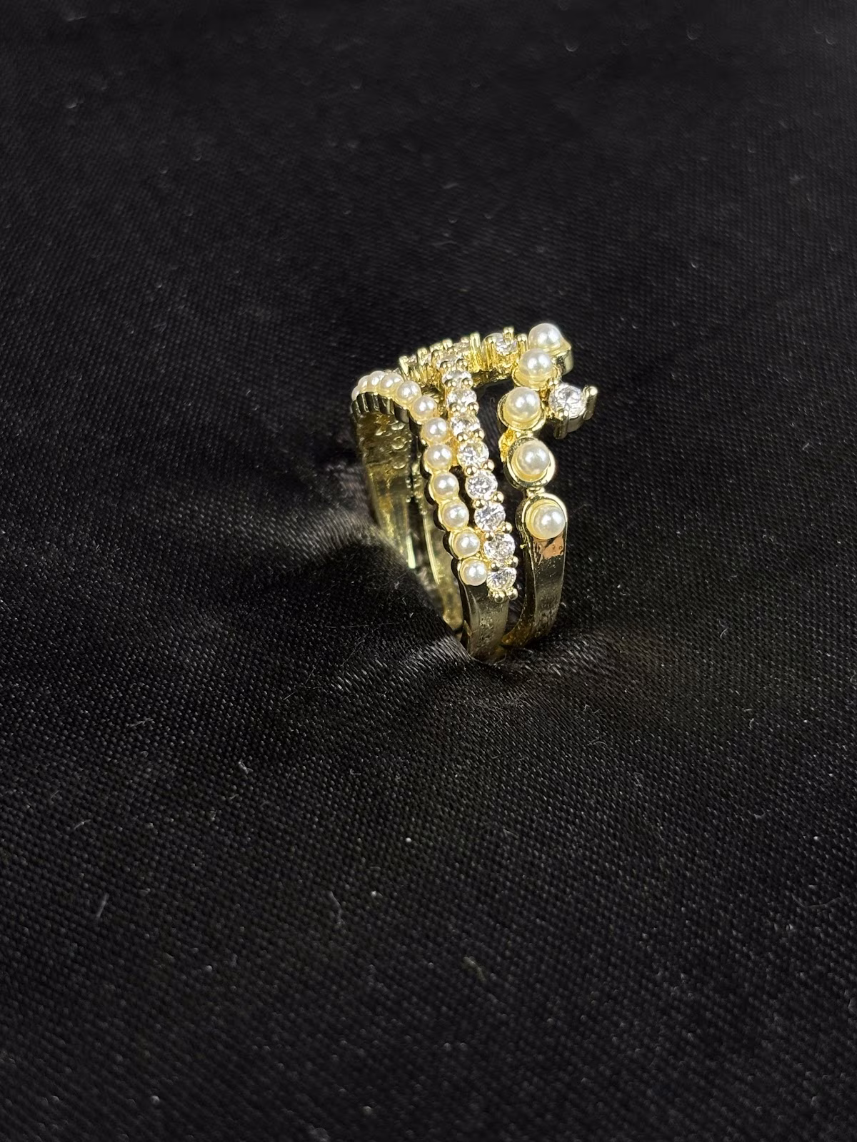 Cascading Pearl Ring