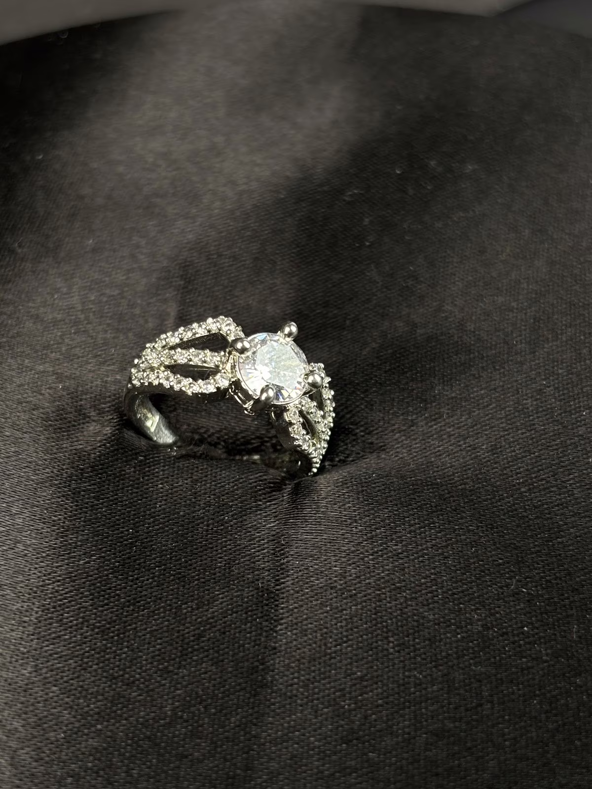 Silver Solitaire Ring