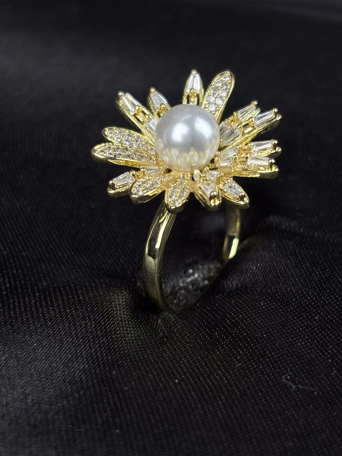 Pearl Sunburst Ring