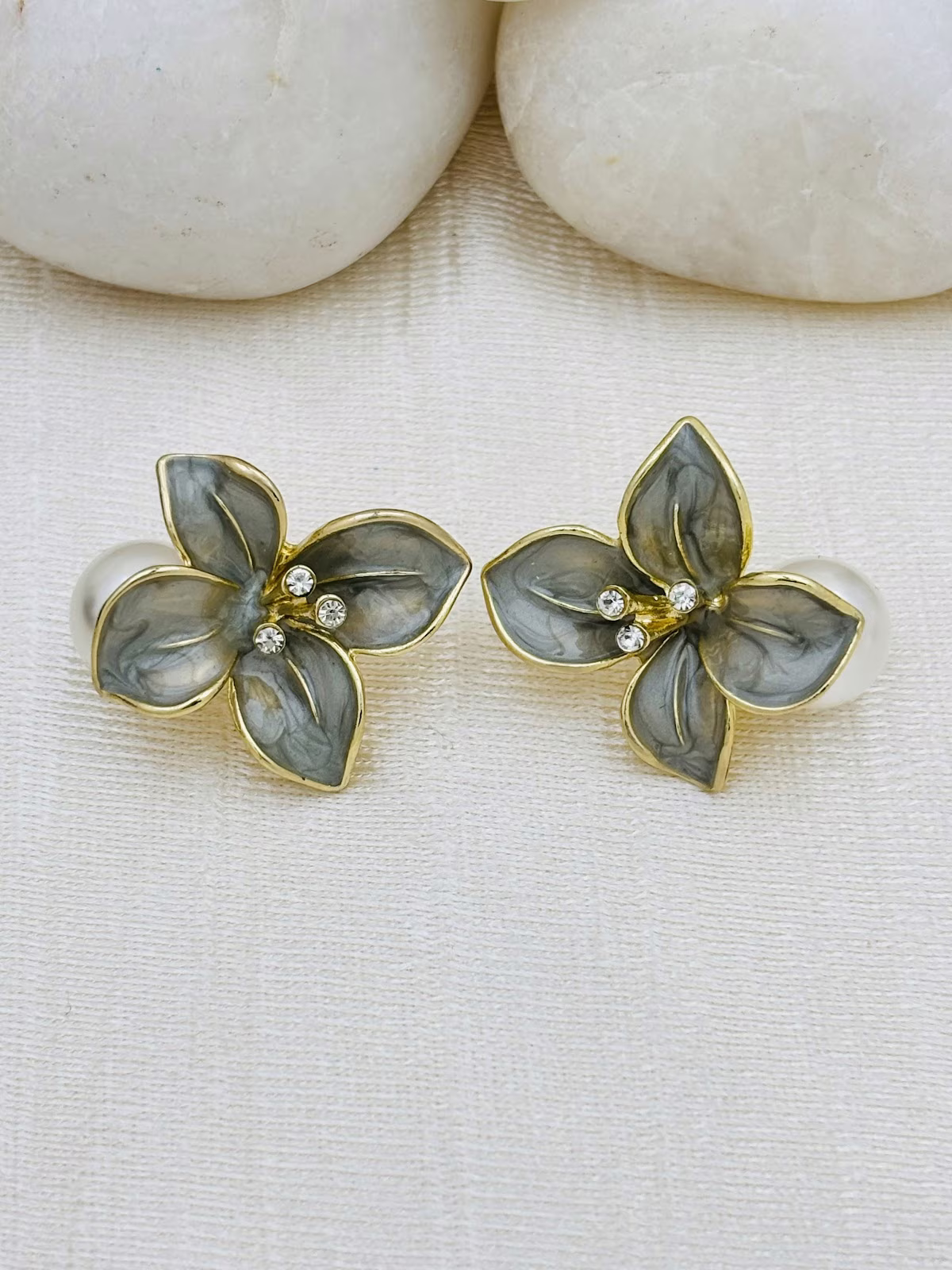Clover Enamel Studs