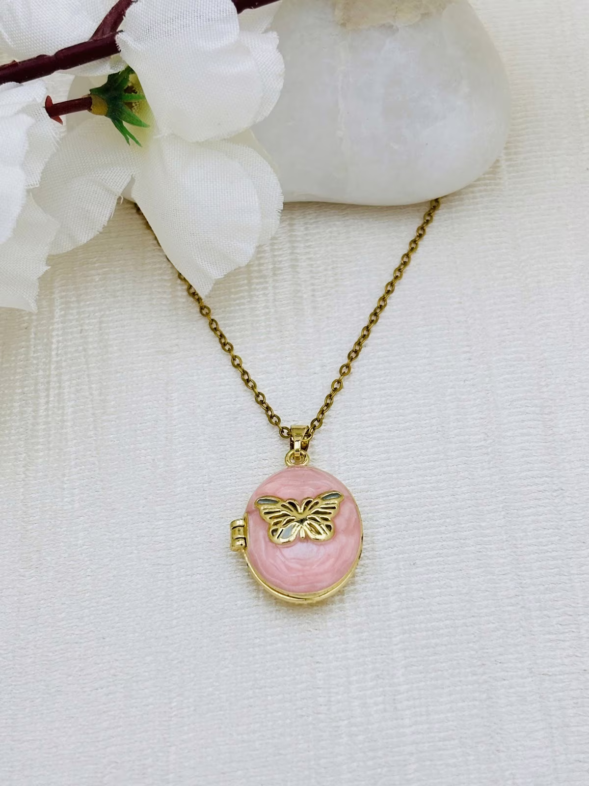 Butterfly Oval Locket