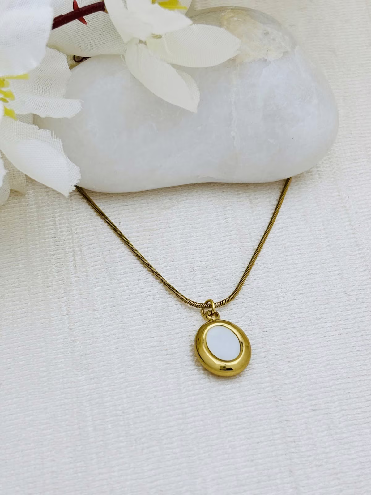Pearl Circle Charm