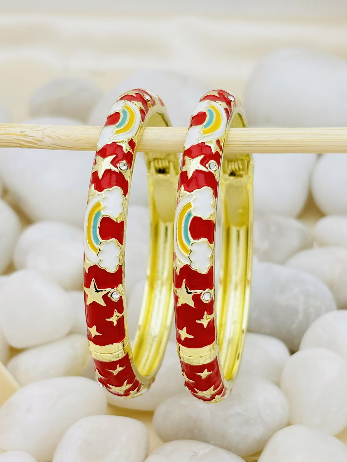 Crimson Star Meenakari