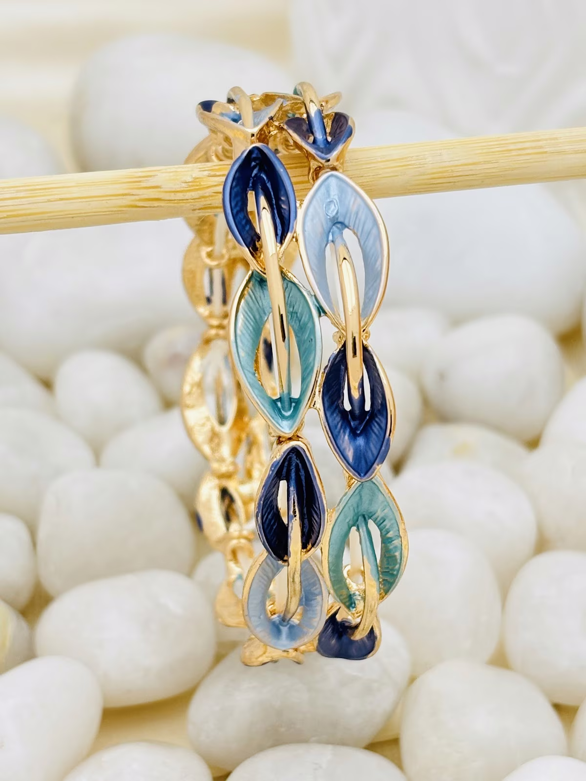 Enamel Leaf Bracelet