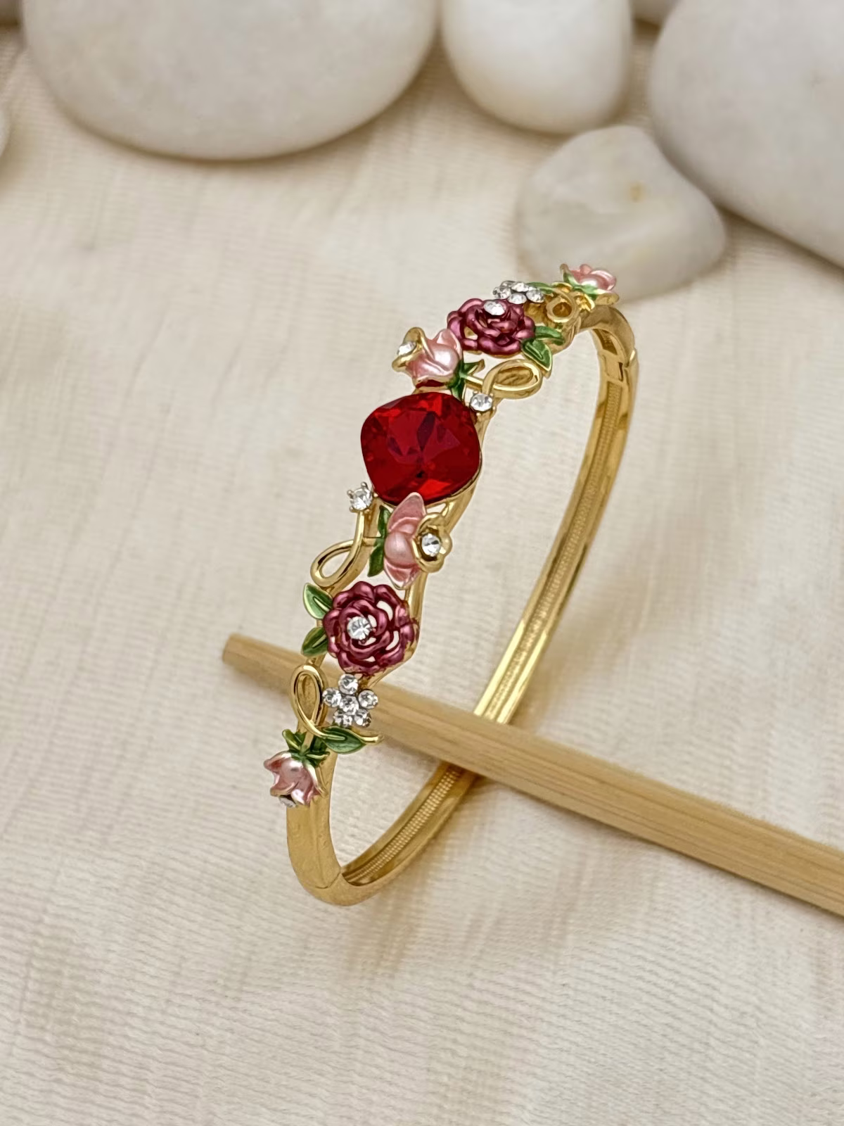 Gem Rose Bracelet – Red