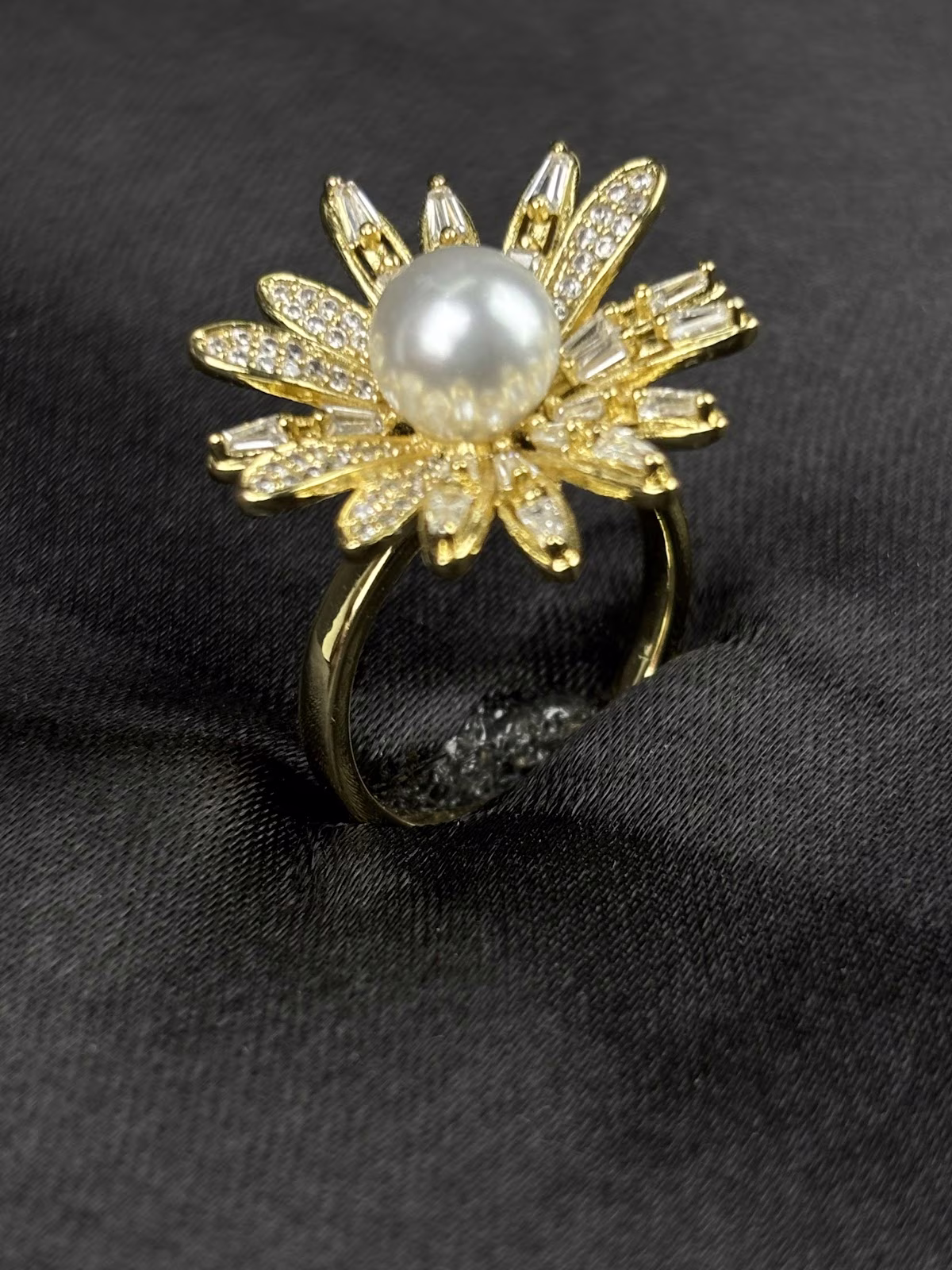 Pearl Sunburst Ring