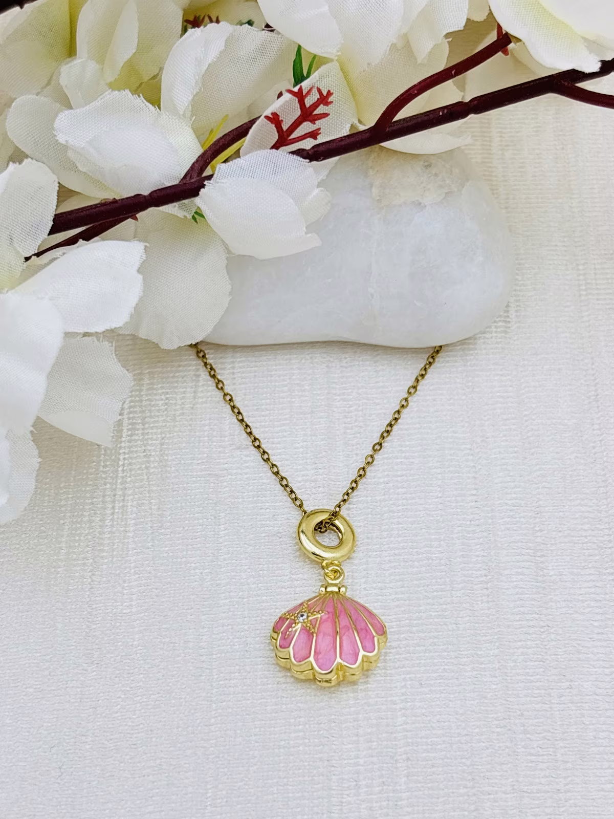 Enamel Shell Locket