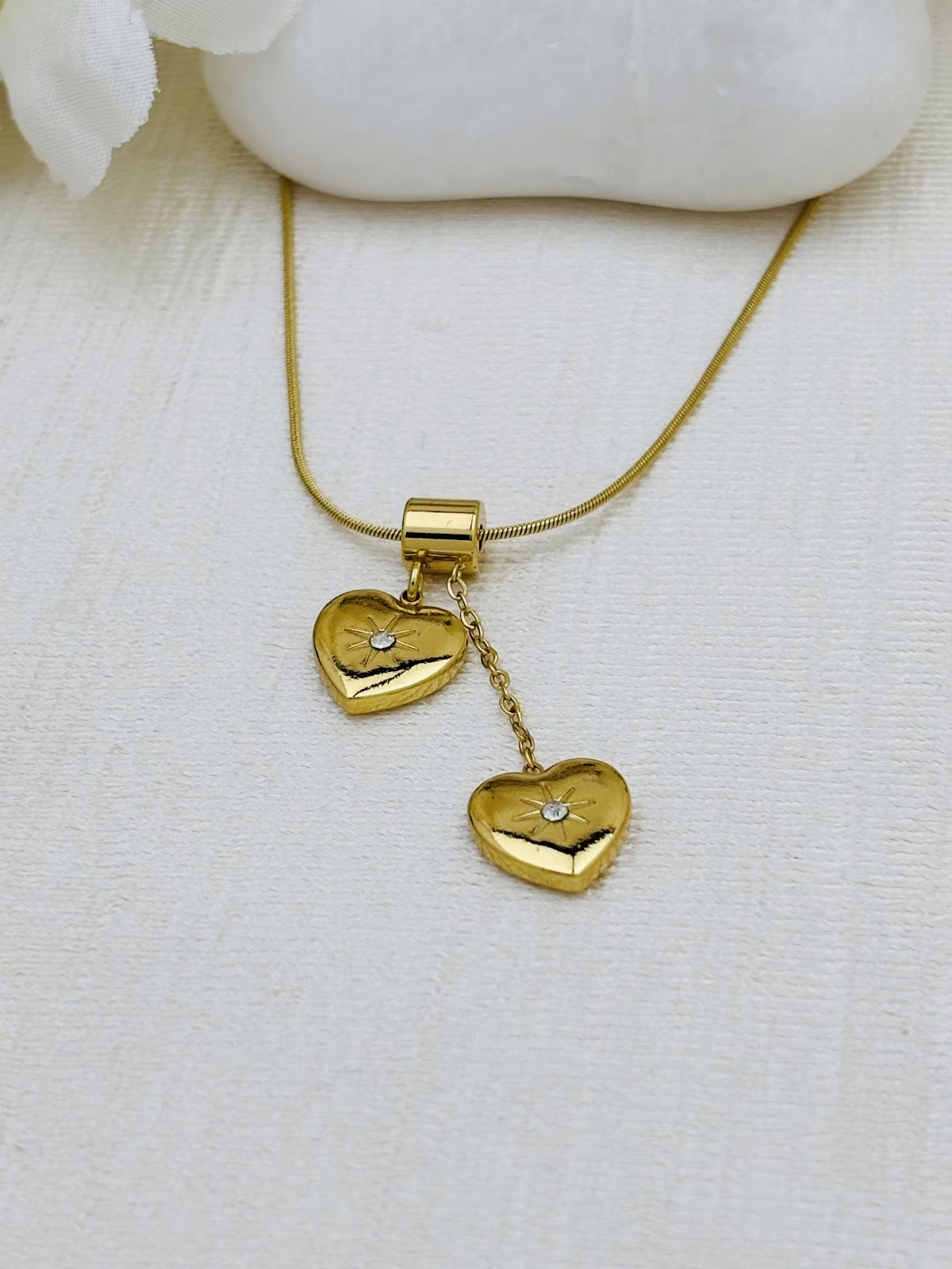 Twin Heart Dangle