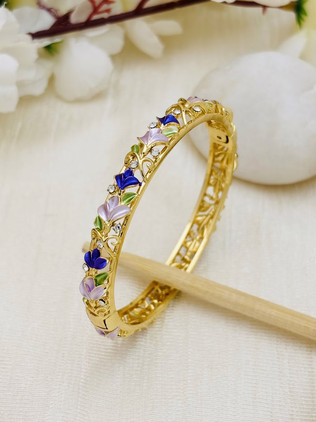 Garden Bloom Bracelet – Purple