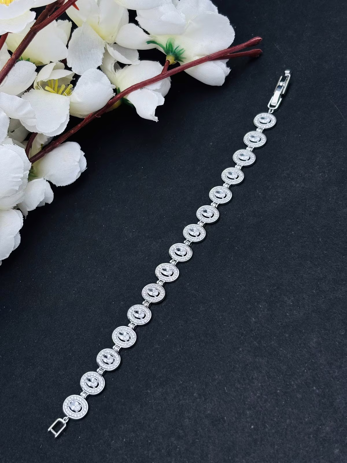 Oval Halo Bracelet