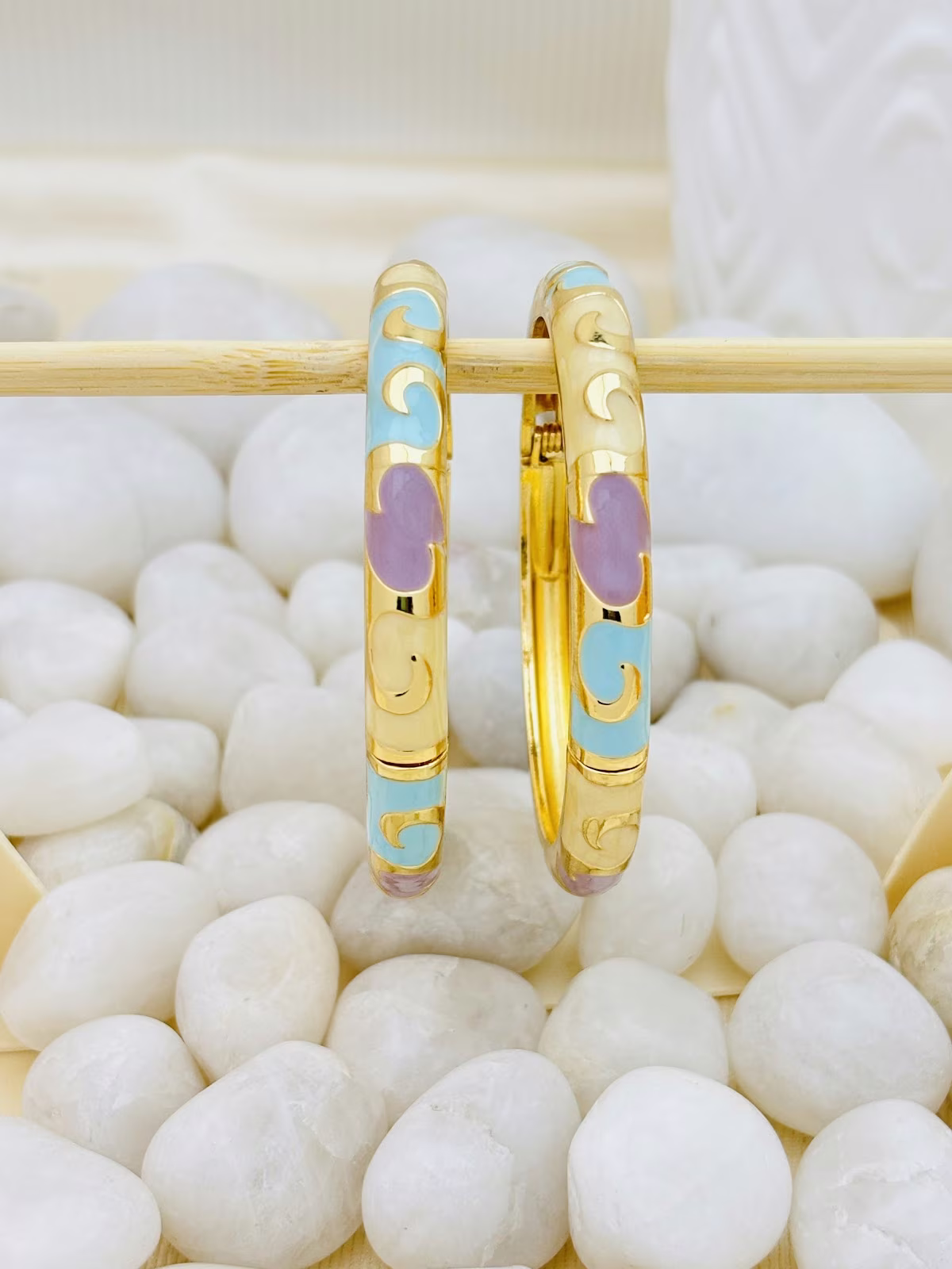 Pastel Mosaic Meenakari – Blue Lilac