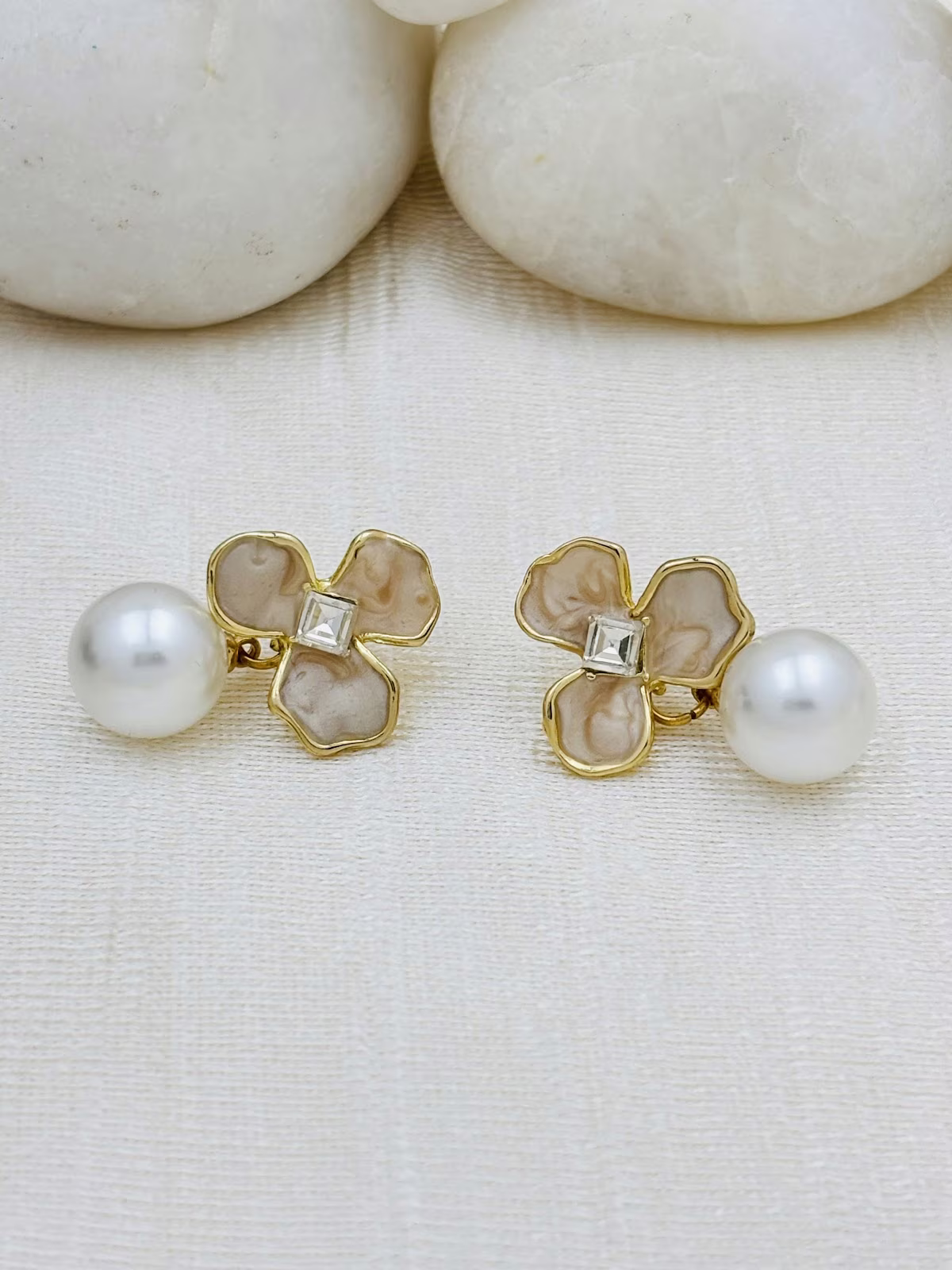 Pearl Enamel Studs