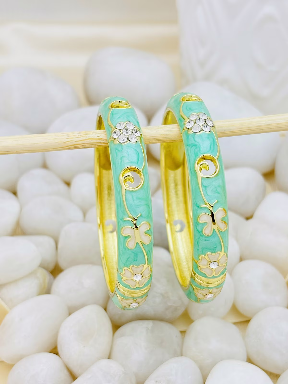 Crystal Garden Meenakari – Mint
