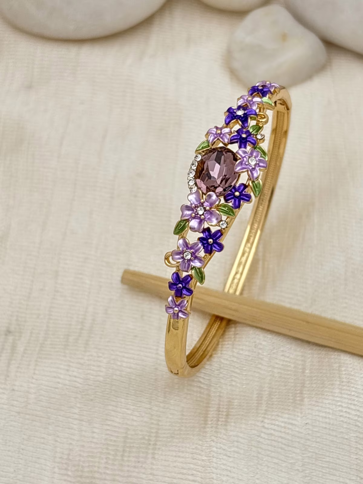 Jewel Cluster Bracelet – Purple