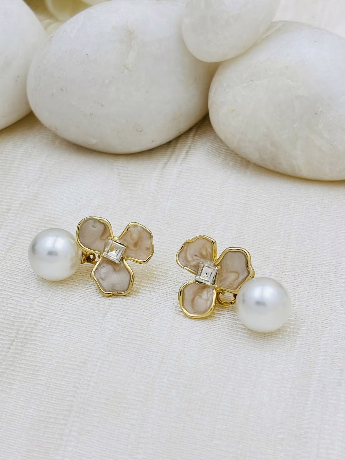 Pearl Enamel Studs