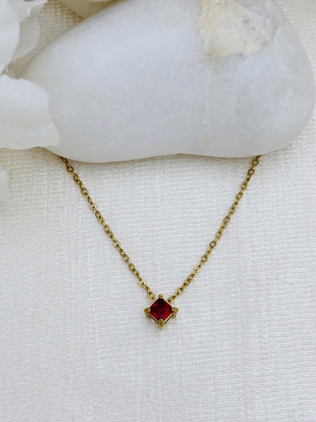 Square Gem Pendant