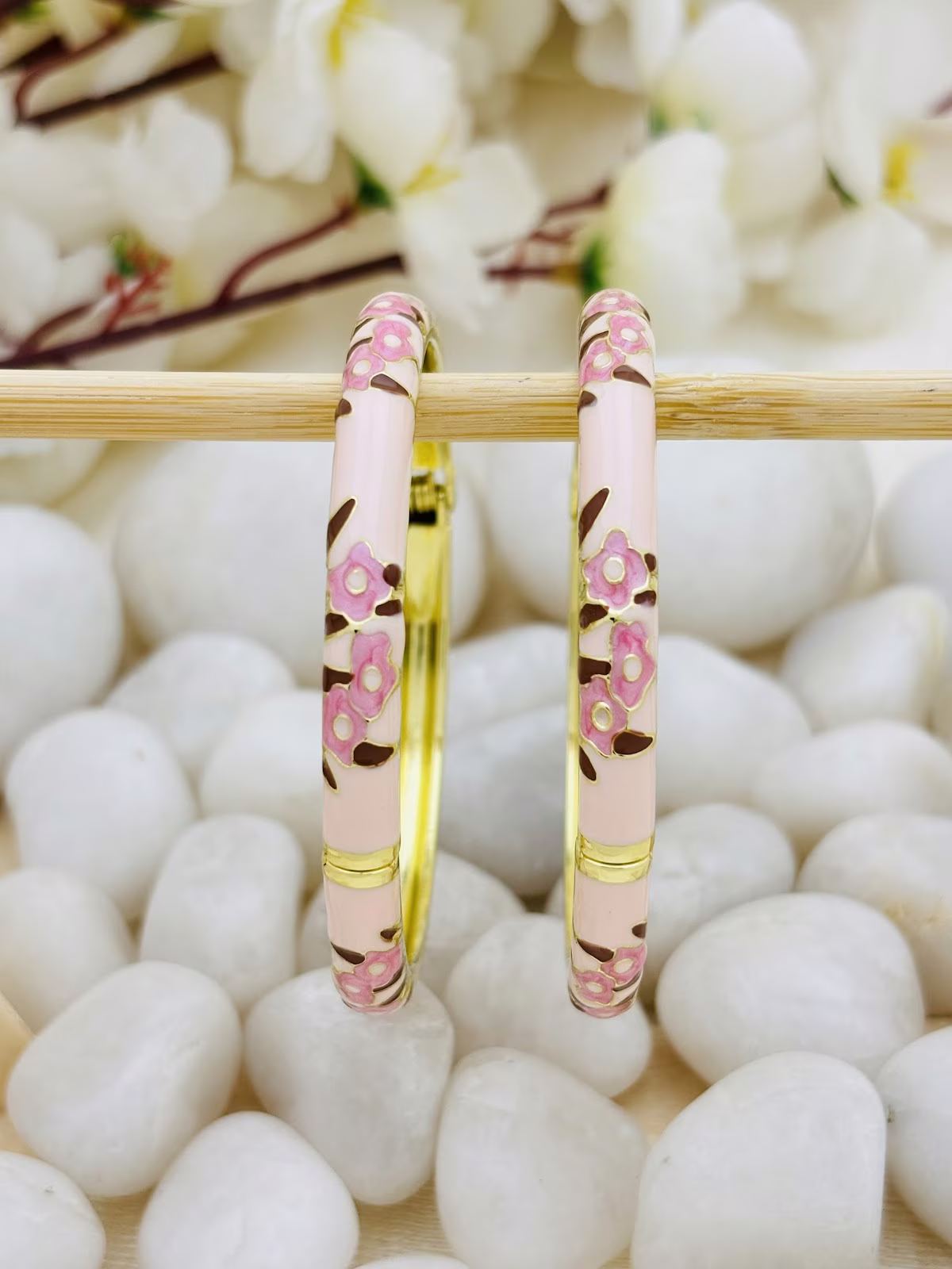 Petal Meenakari Kada – Blush Pink