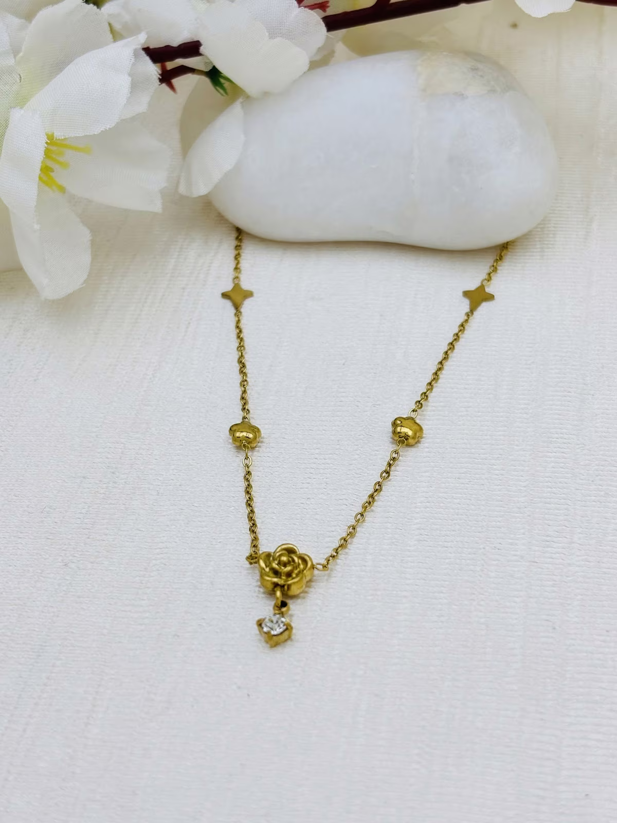 Rose Crystal Pendant