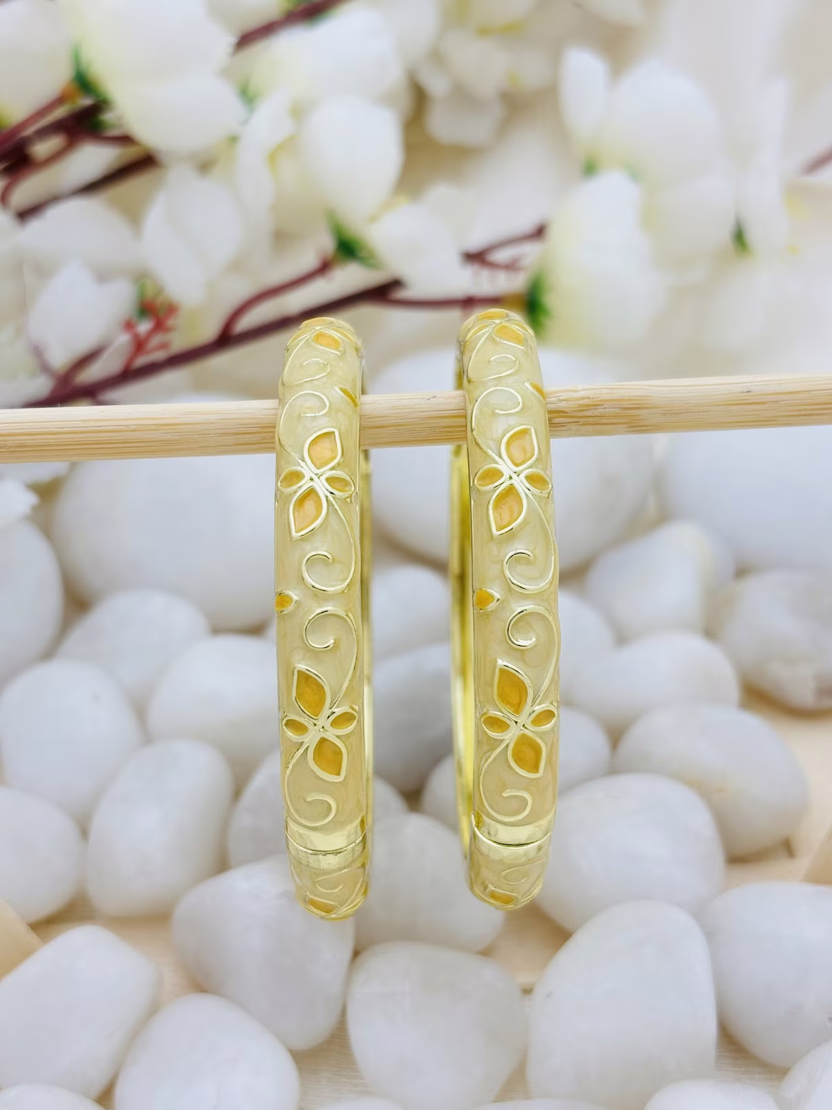 Ivory Floral Meenakari