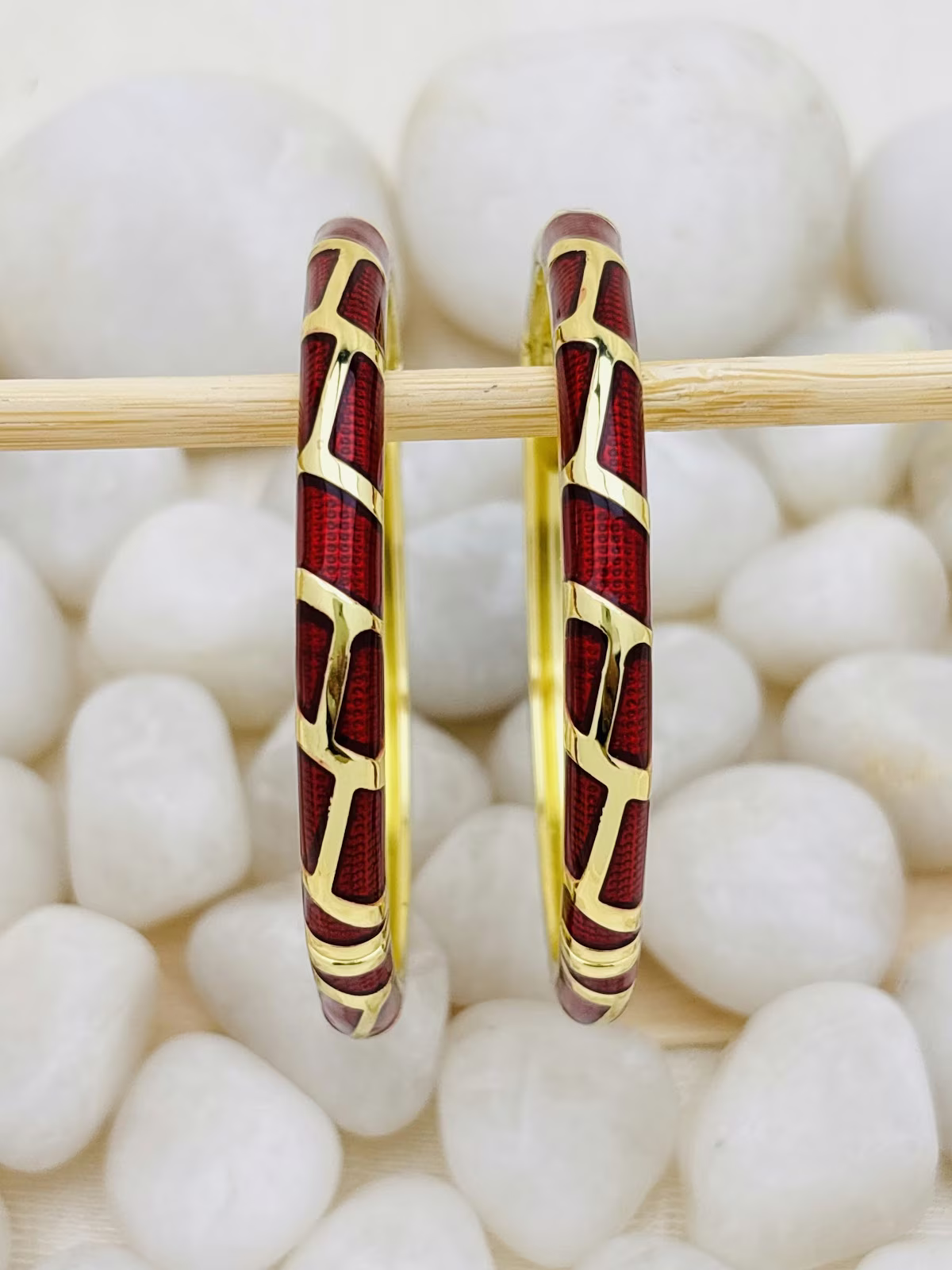 Lattice Meenakari Kada – Maroon
