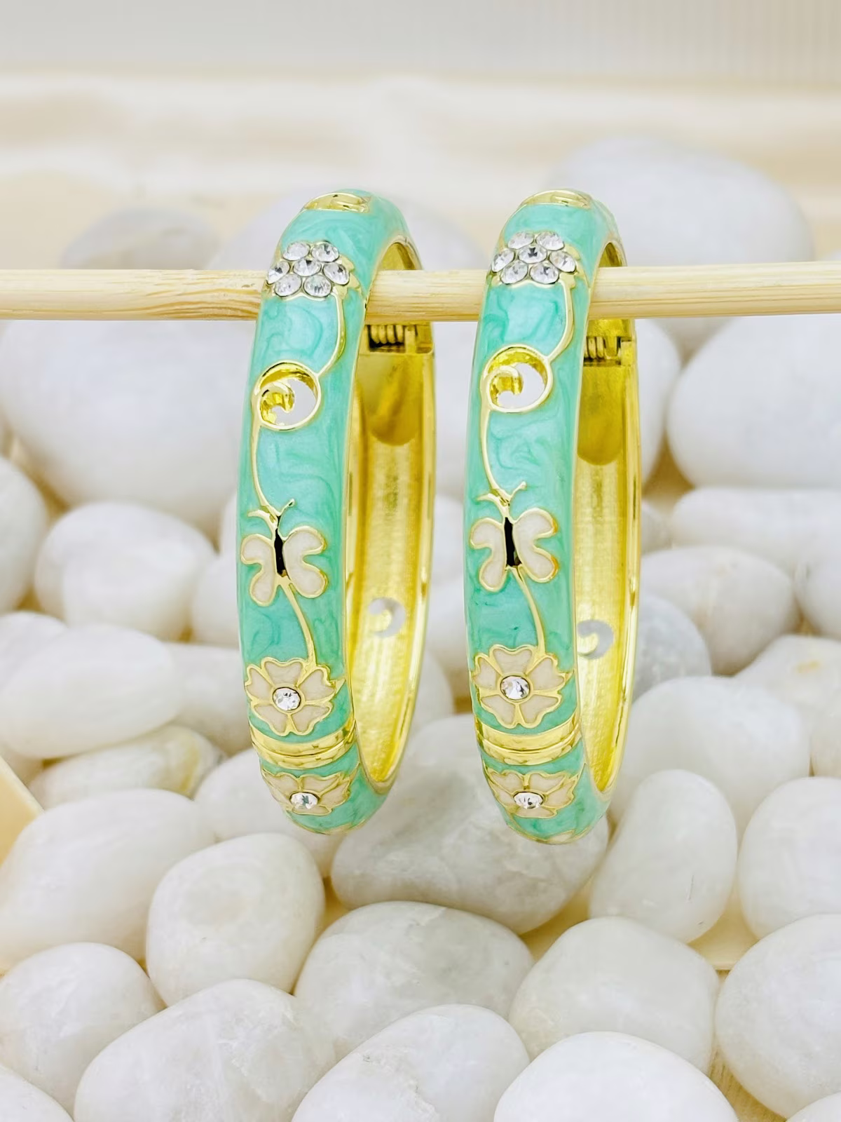 Crystal Garden Meenakari – Mint