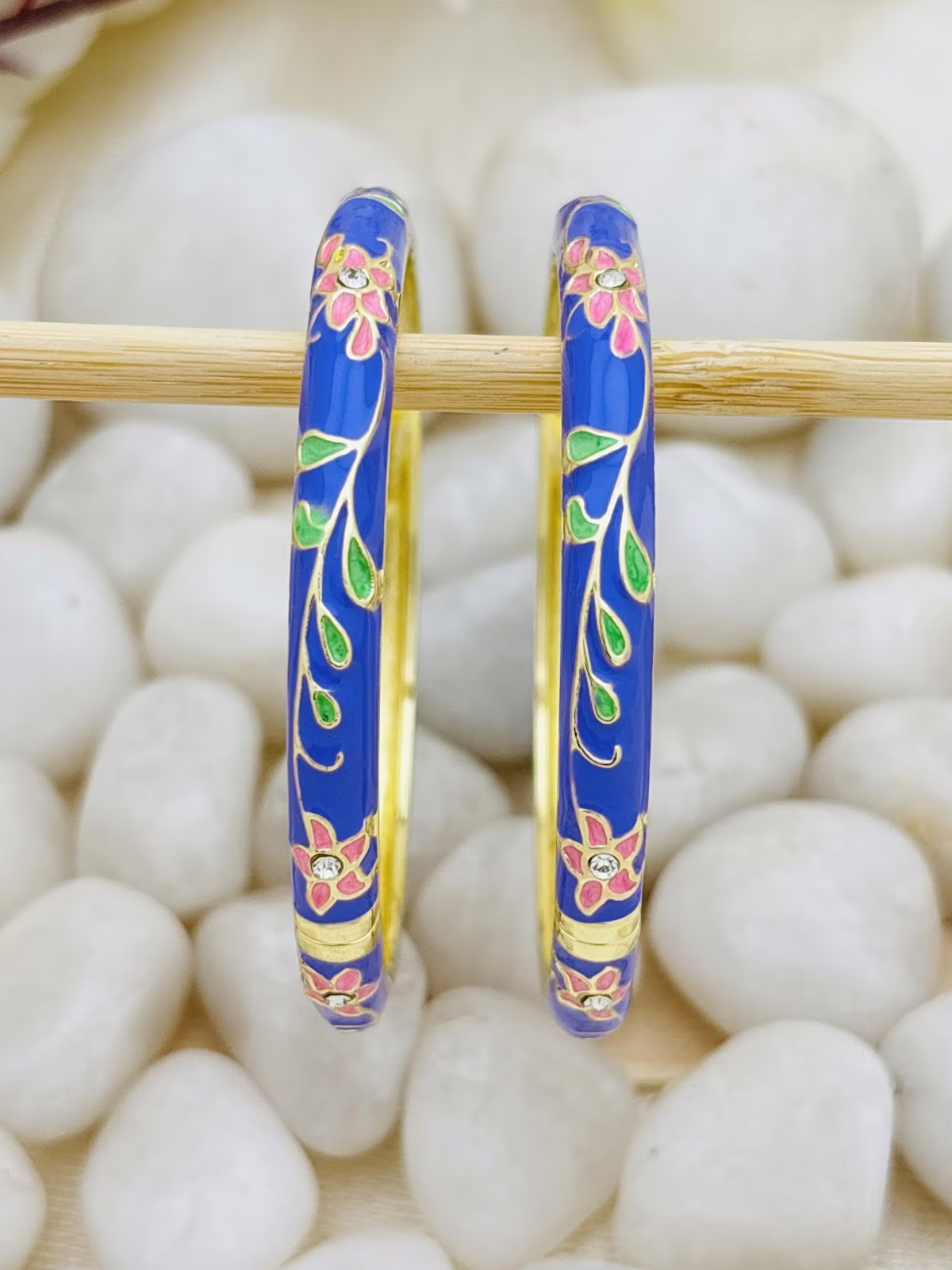 Blossom Meenakari Kada – Royal Blue