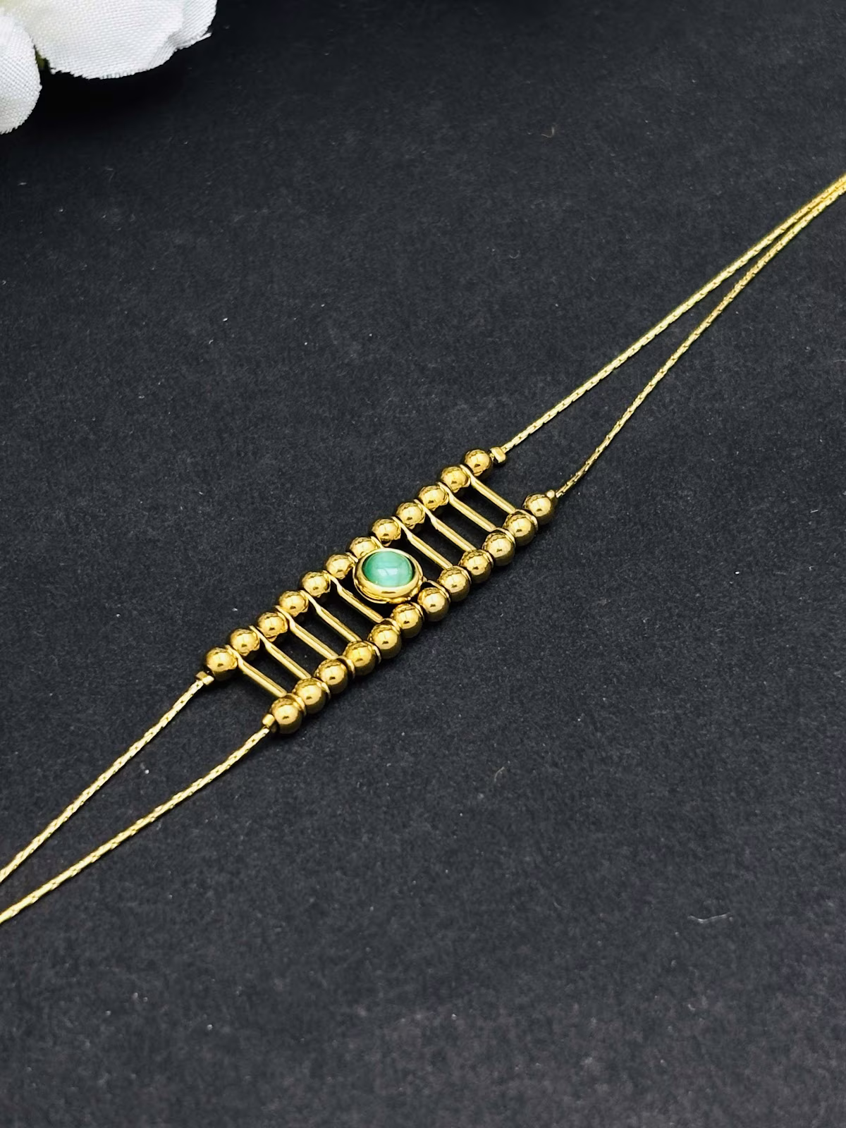 Gem Rail Bracelet – Green