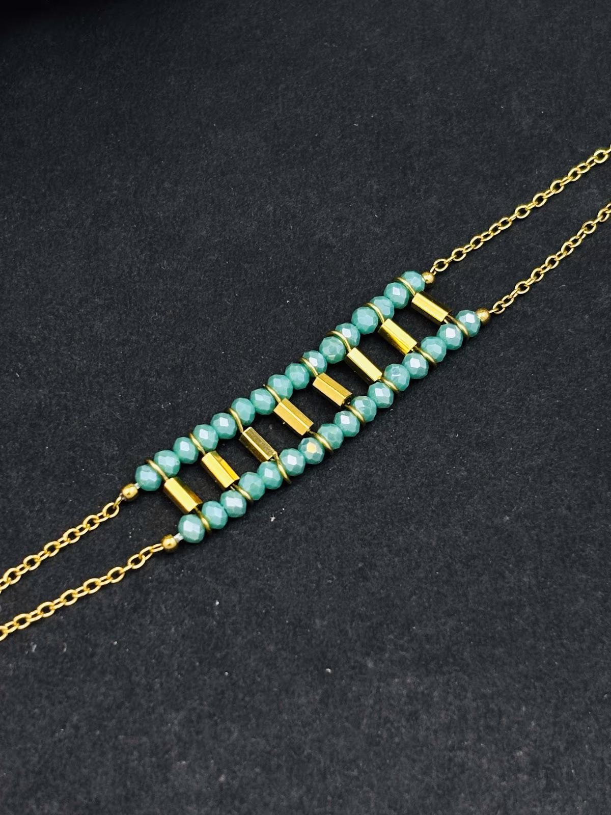 Beaded Ladder Bracelet – Turquoise