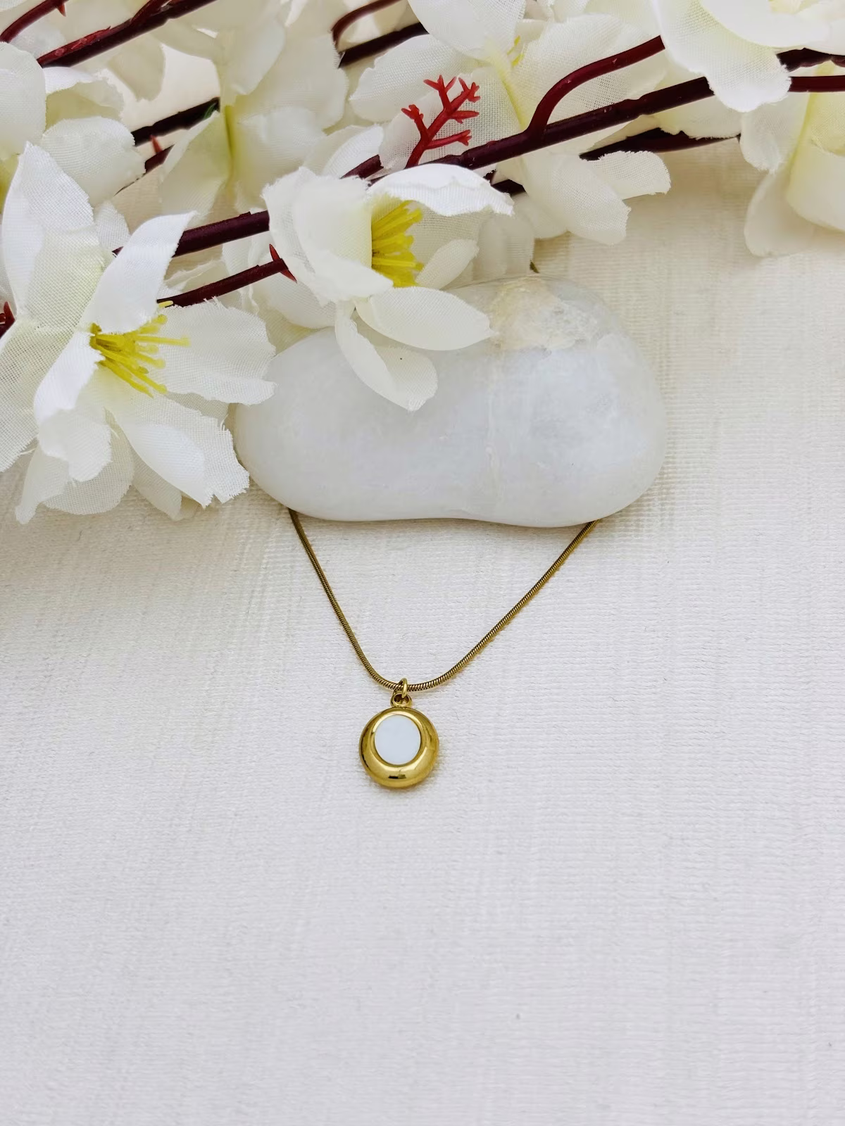 Pearl Circle Charm