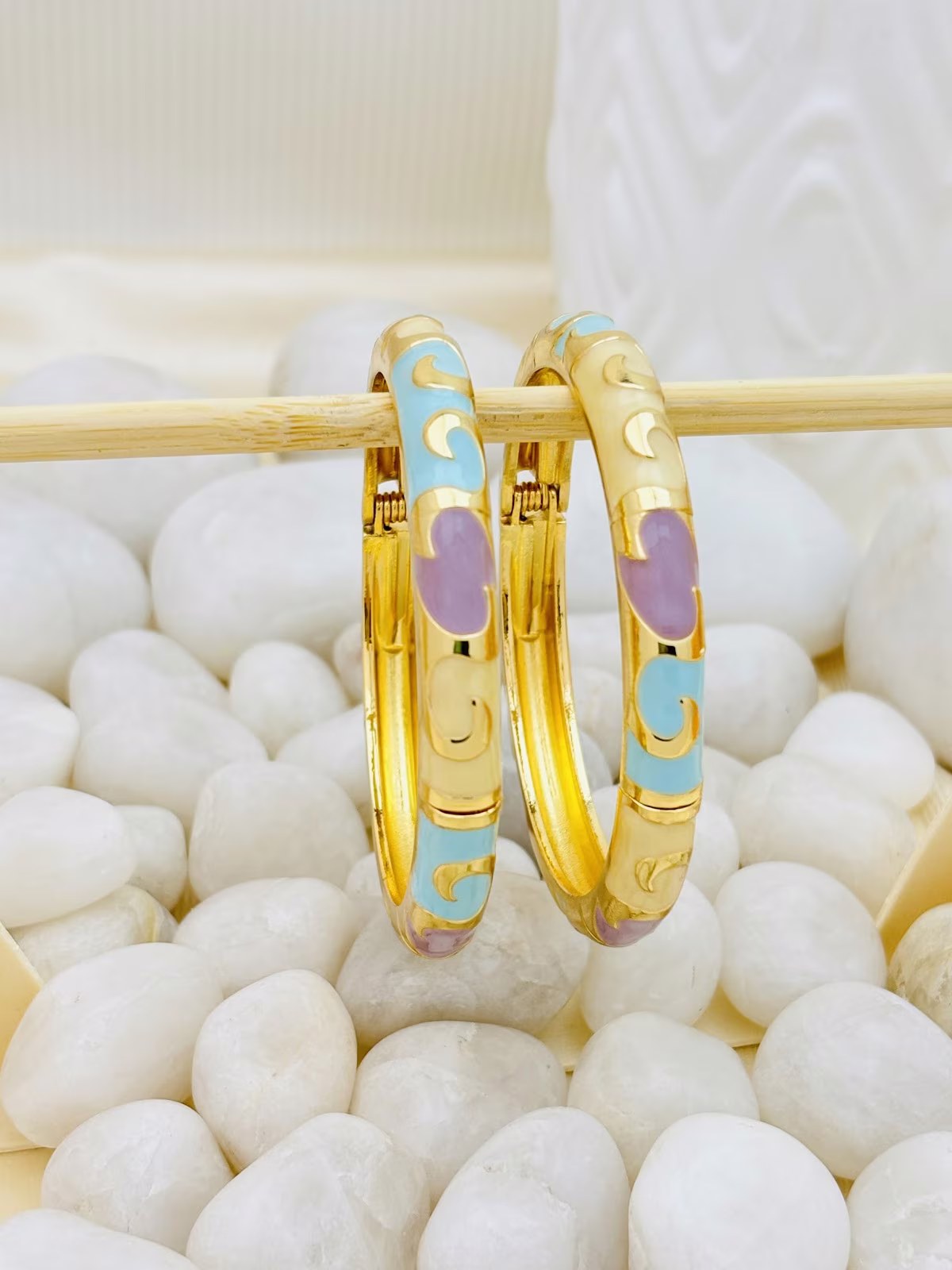 Pastel Mosaic Meenakari – Blue Lilac