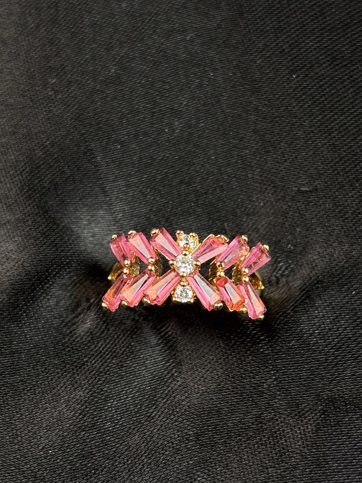 Pink Cascade Ring