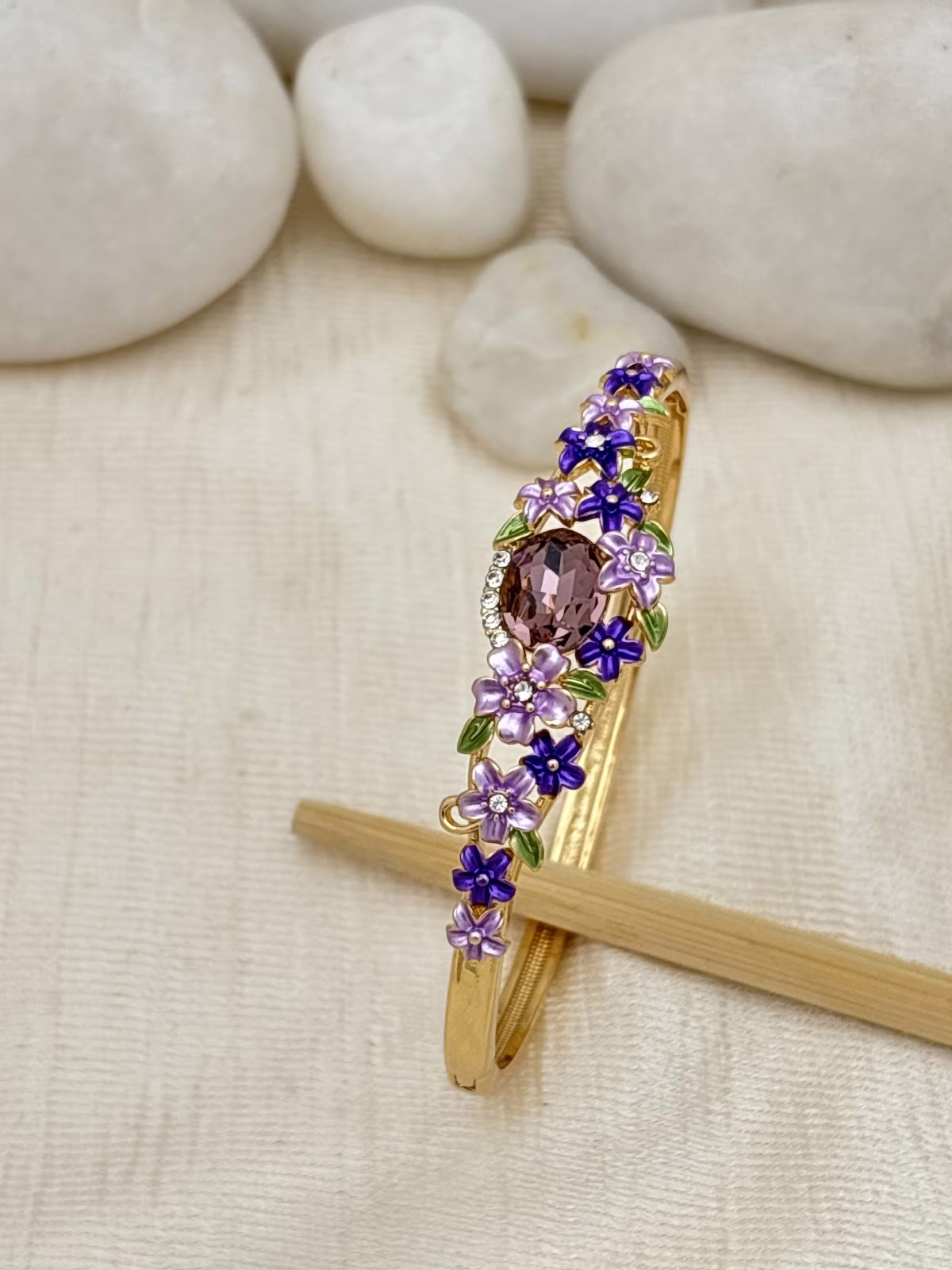 Jewel Cluster Bracelet – Purple