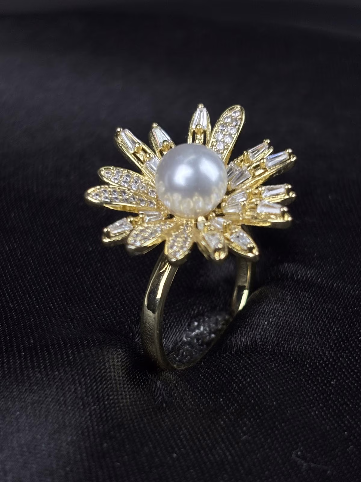 Pearl Sunburst Ring