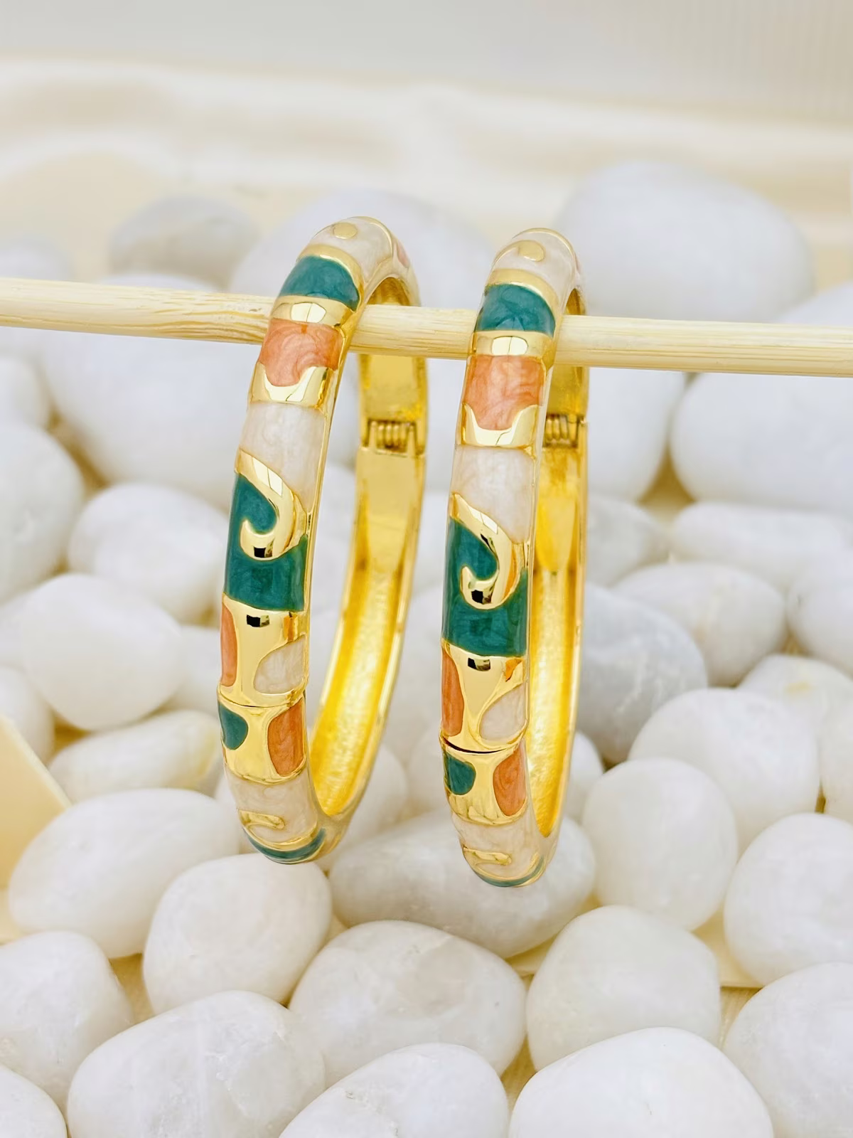 Classic Curl Meenakari – Gold Plated