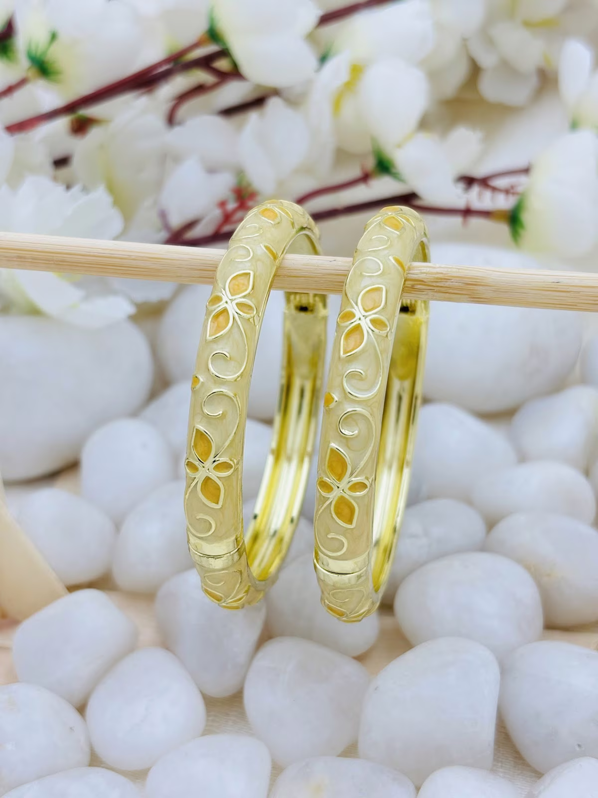 Ivory Floral Meenakari