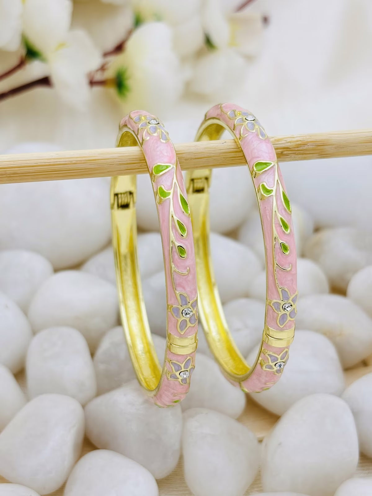 Leaf Meenakari Kada