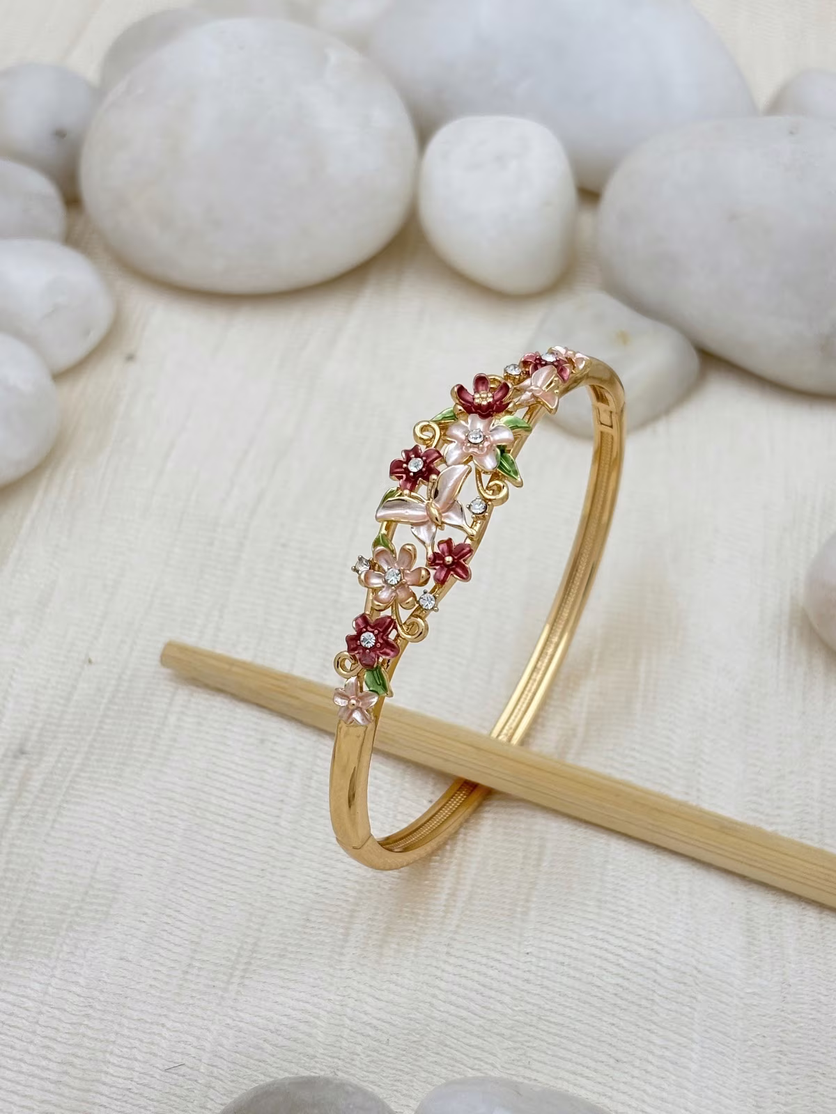Butterfly Garden Bracelet – Maroon